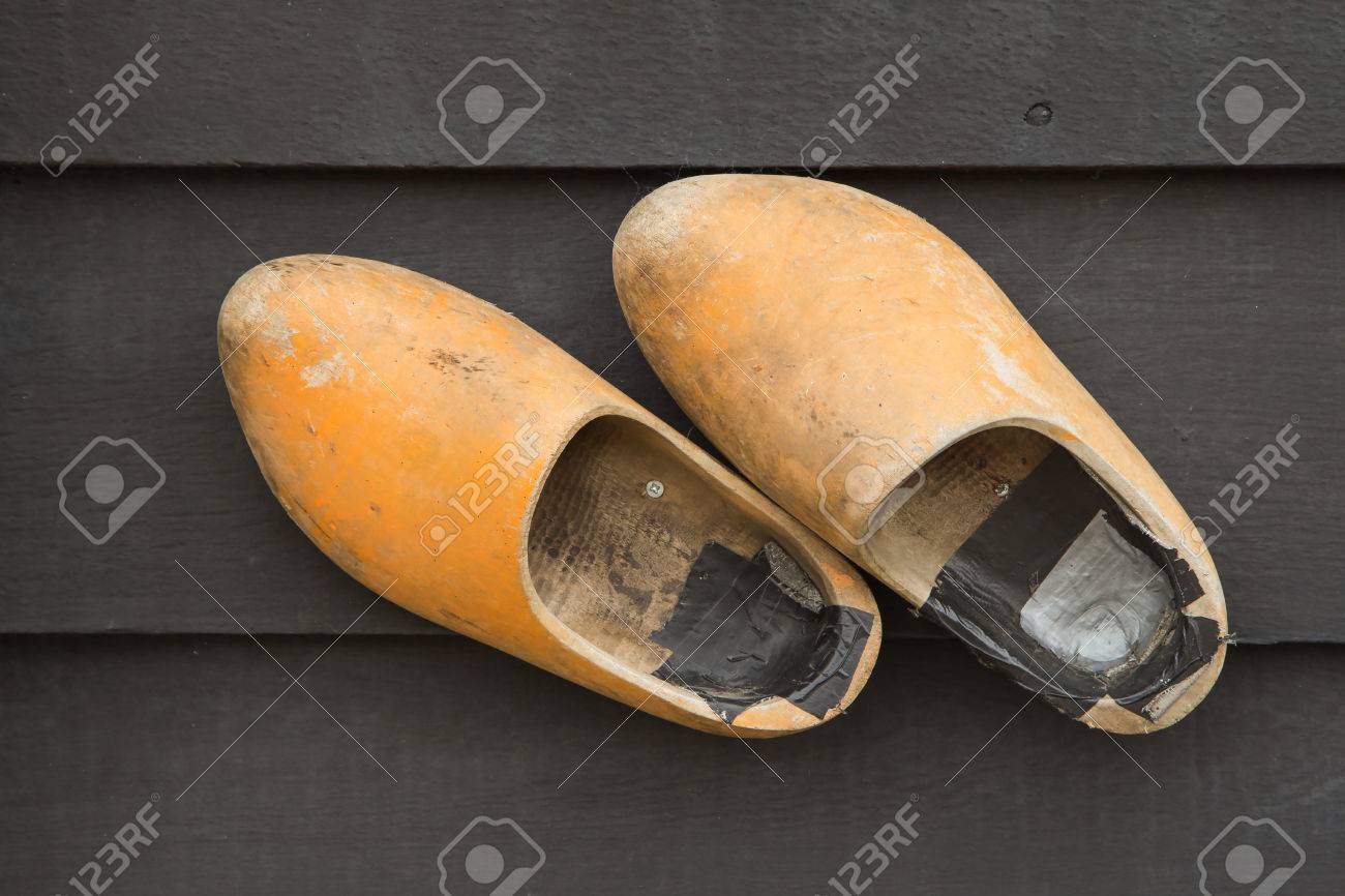 old wooden clogs