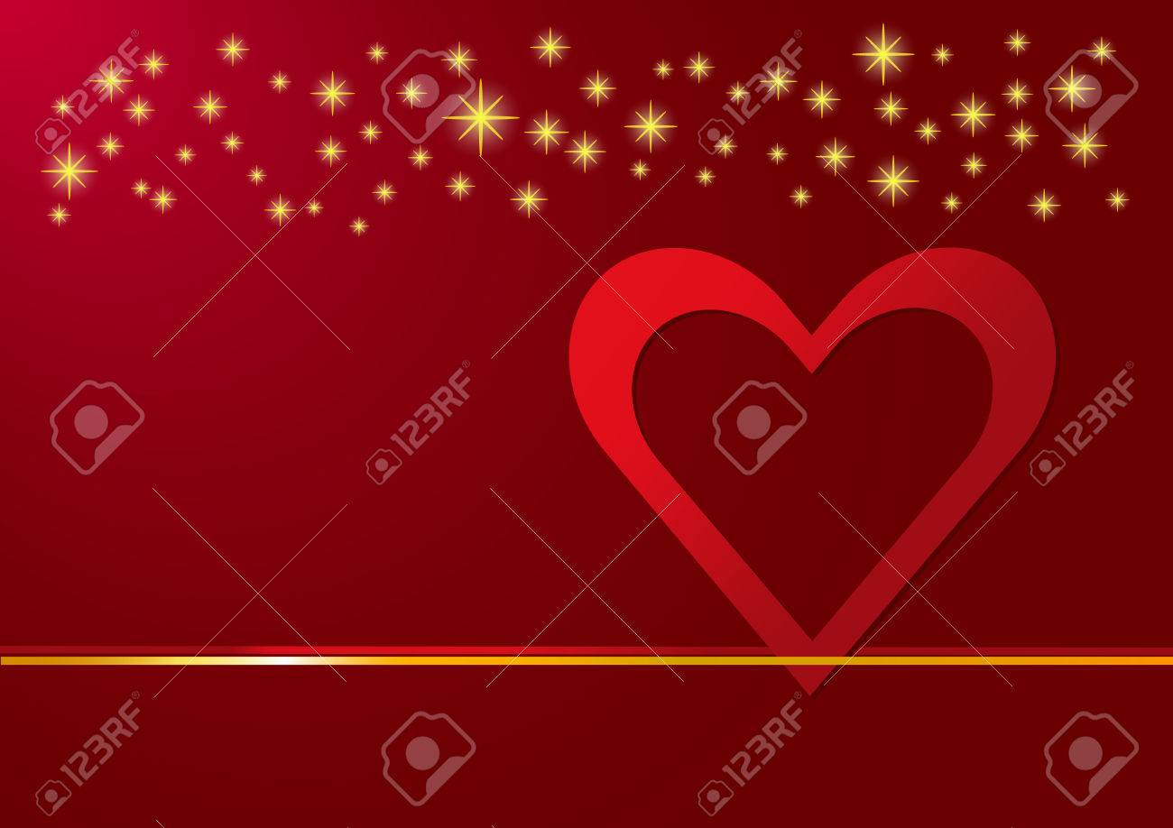 all stars with red heart