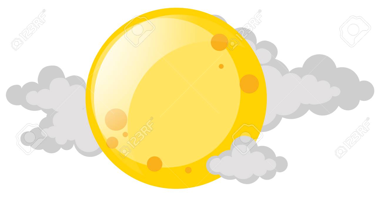 Fullmoon Behind The Clouds Illustration Royalty Free Cliparts Vectors And Stock Illustration Image 63489999