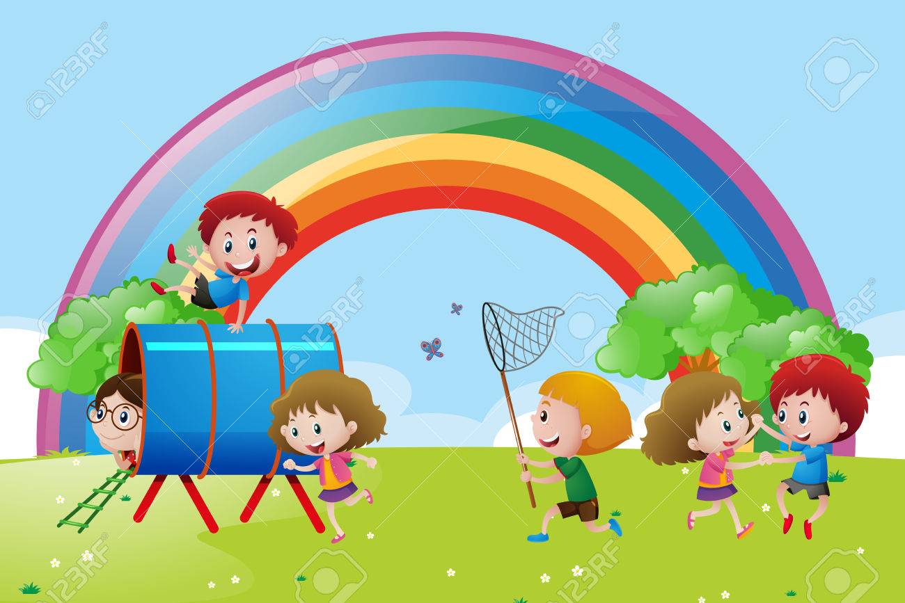 多くの子どもの遊びと公園の図ダンスのイラスト素材 ベクタ Image 多くの子どもの遊びと公園の図ダンスのイラスト素材 ベクタ Image