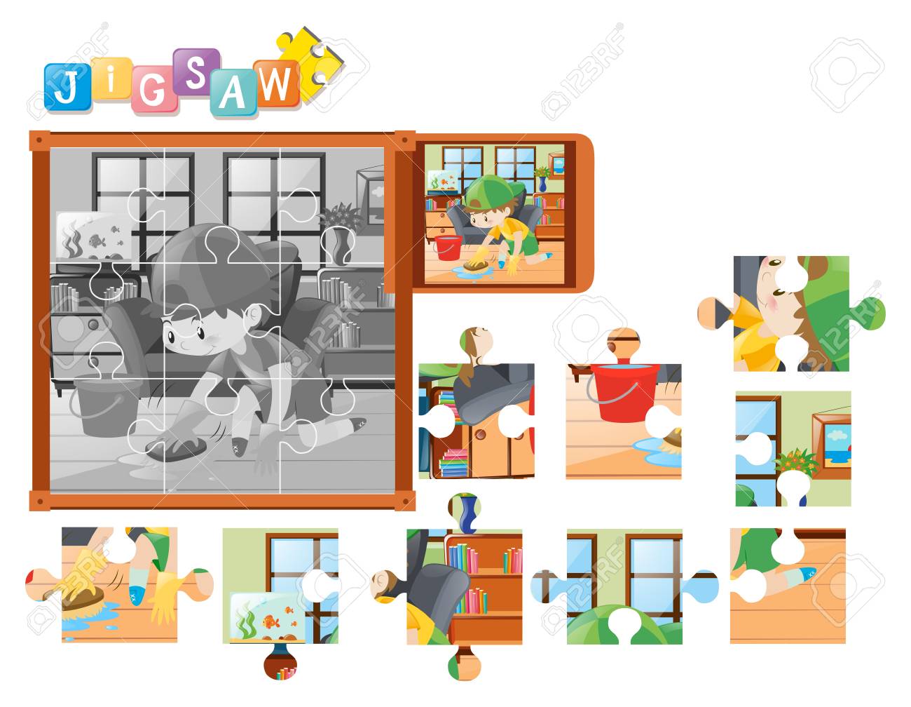 rompecabezas para el piso