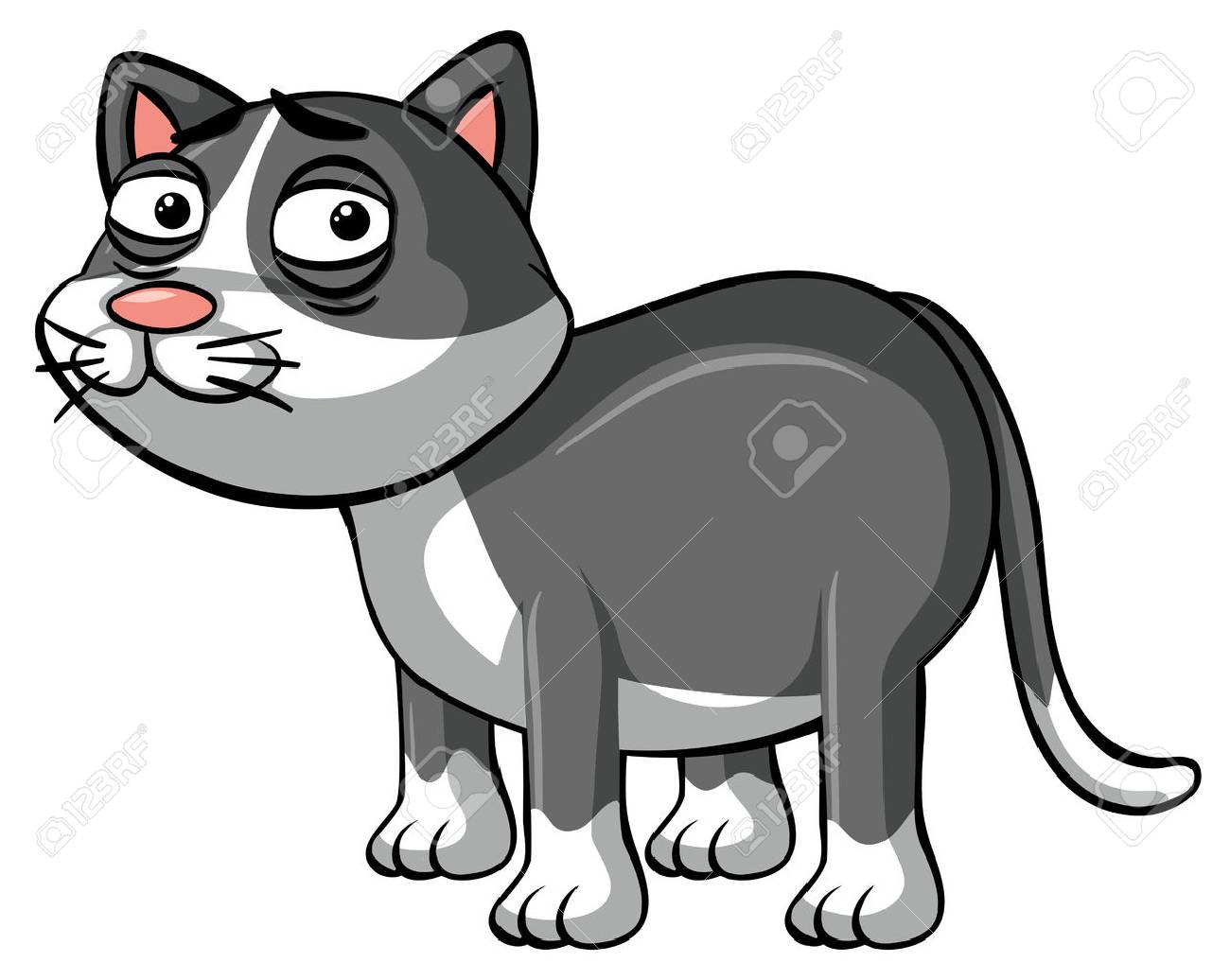 悲しい顔の図で灰色の猫 のイラスト素材 ベクタ Image 悲しい顔の図で灰色の猫 のイラスト素材 ベクタ Image