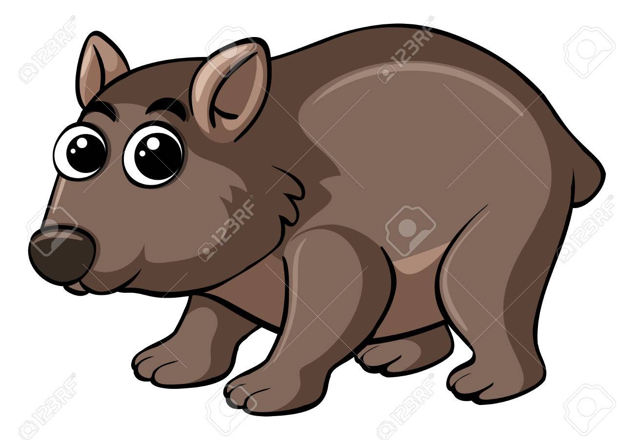 幸せそうな顔イラスト ウォンバット のイラスト素材 ベクタ Image
