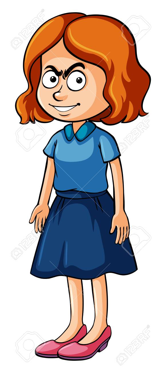 怒っている顔のイラストが女性 のイラスト素材 ベクタ Image