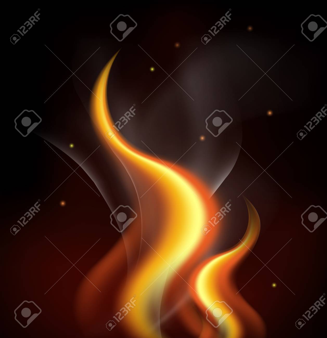 オレンジ色の背景デザイン炎イラストのイラスト素材 ベクタ Image
