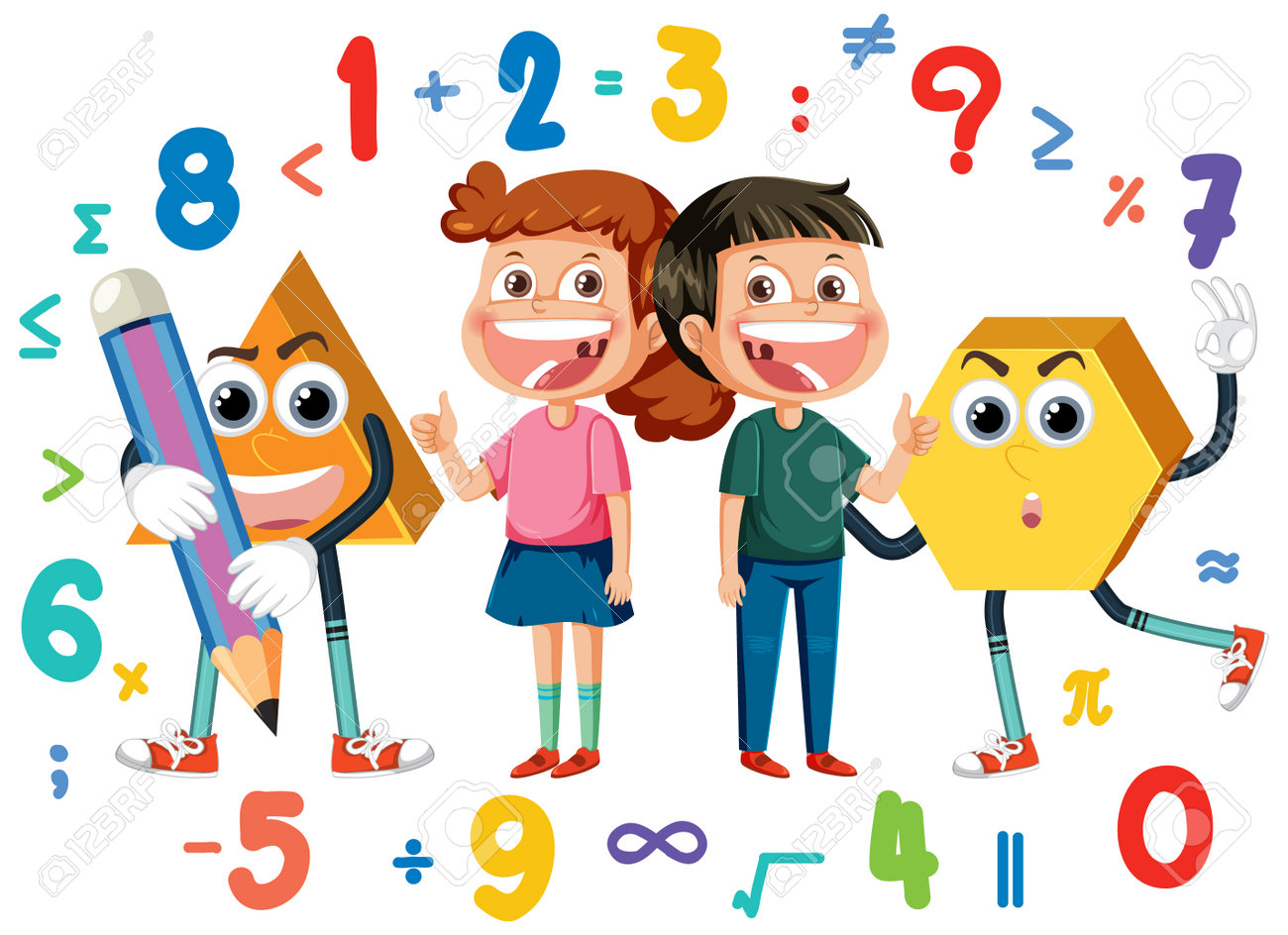 Children Cartoon Character With Math And Number Theme Illustration Royalty  Free SVG, Cliparts, Vectors, and Stock Illustration. Image 198271727., image size:1300x944