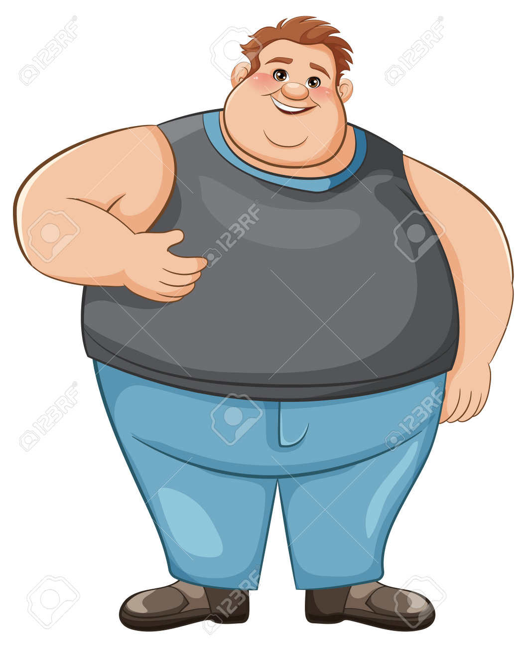 アニメキャラクター イラスト 青色タンクトップ