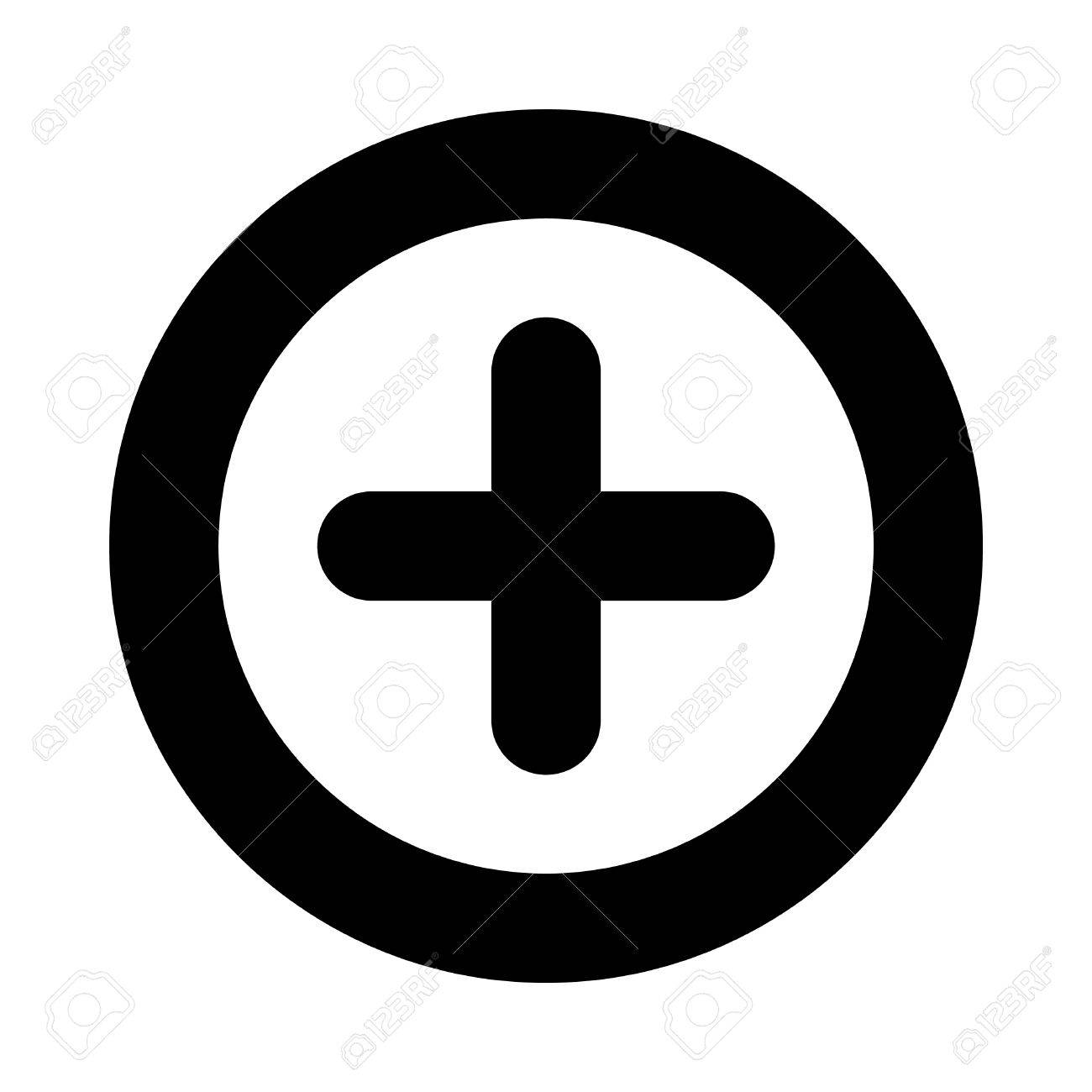 Plus Sign Vector Icon Royalty Free Cliparts Vectors And Stock Illustration Image