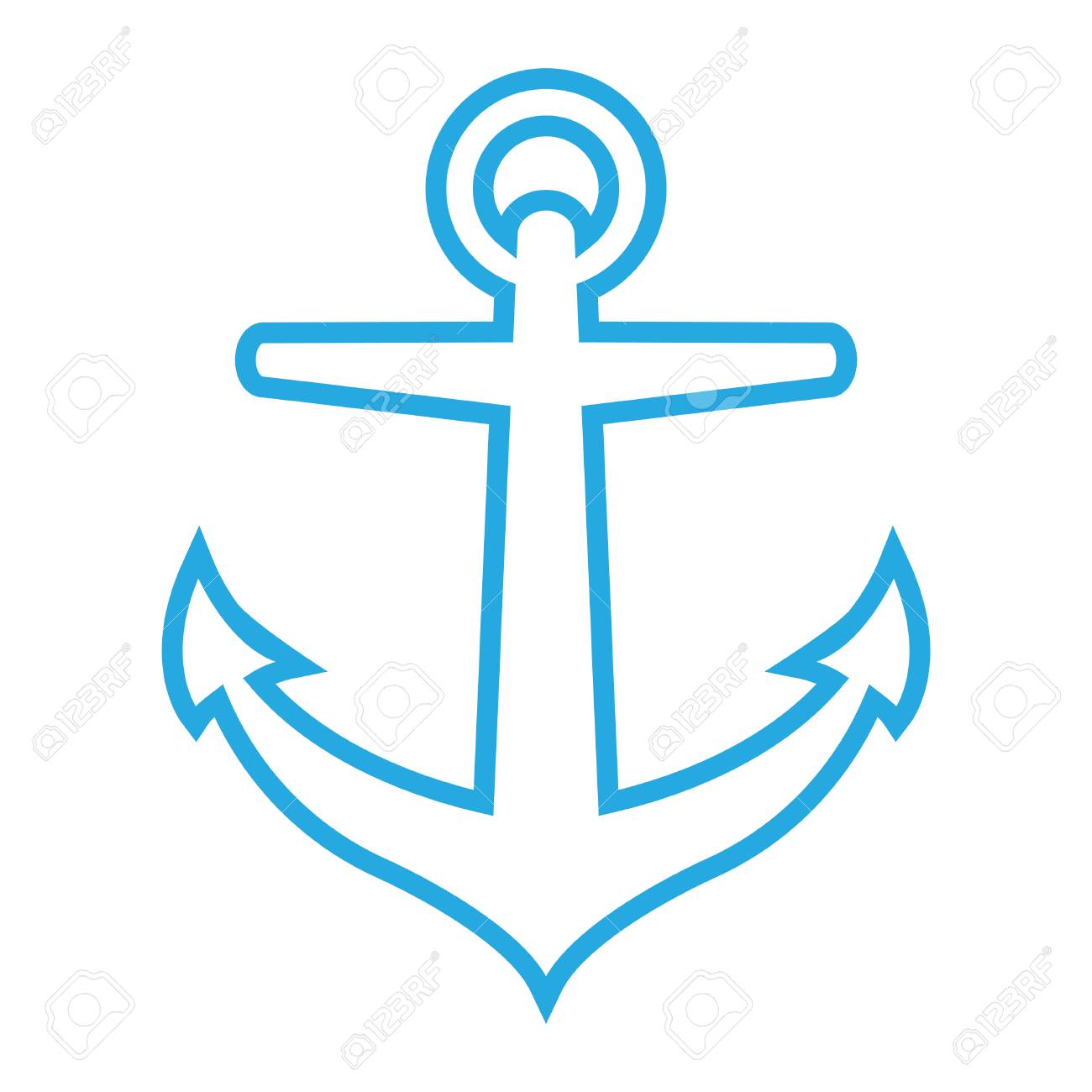 Vector Illustration D'une Ancre De Bateau De Métal Clip Art Libres De  Droits , Vecteurs Et Illustration. Image 49534145.