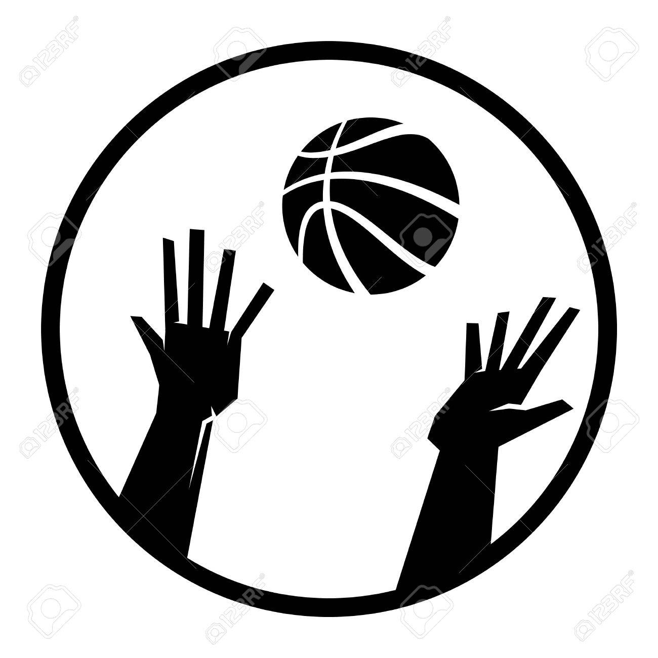 Hands Reaching For Basketball Vector Illustration Royalty Free Cliparts Vectors And Stock Illustration Image 49535263