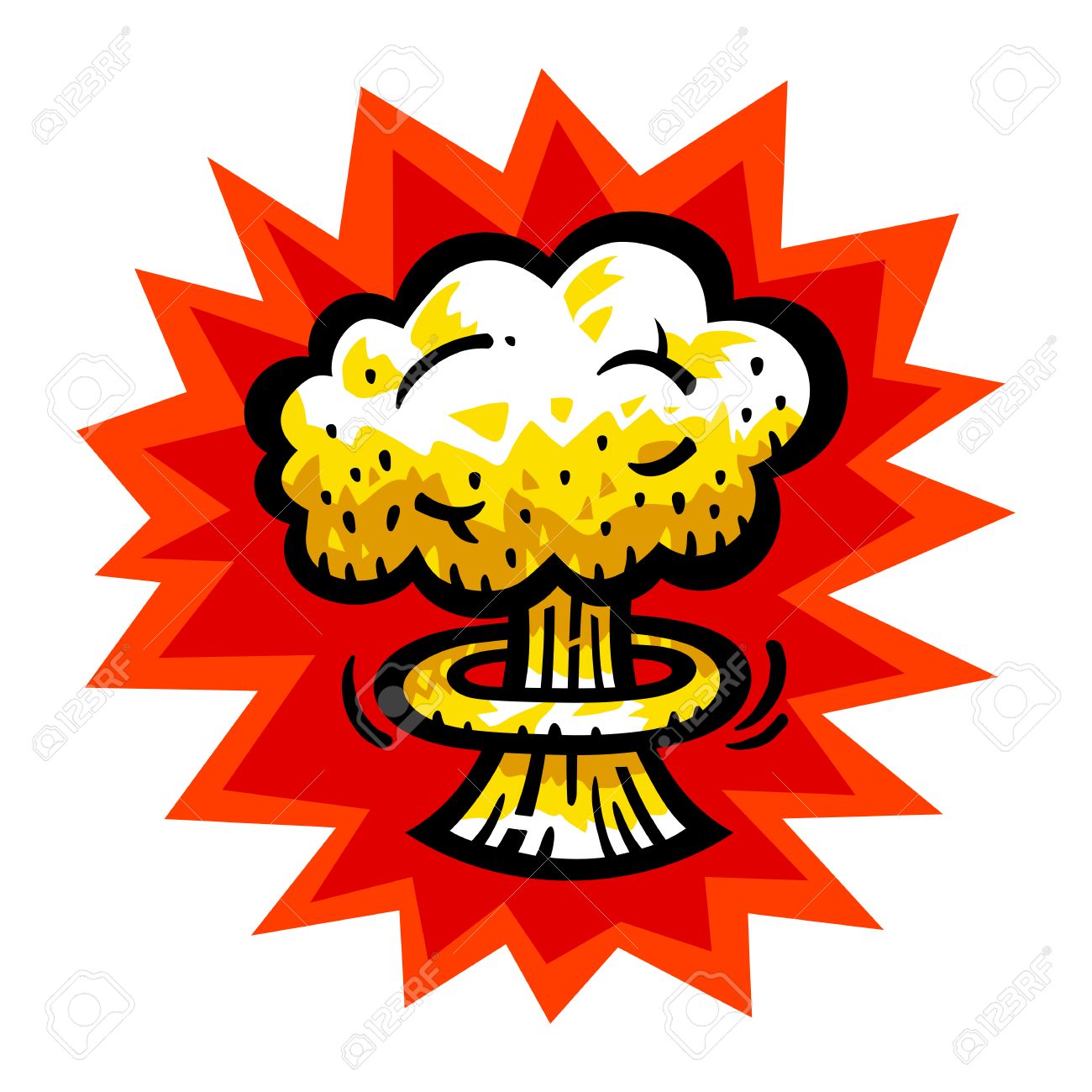 Mushroom Cloud Atomic Nuclear Bomb Explosion Fallout Vector Icon Royalty  Free SVG, Cliparts, Vectors, and Stock Illustration. Image 62039442., image size:1300x1300