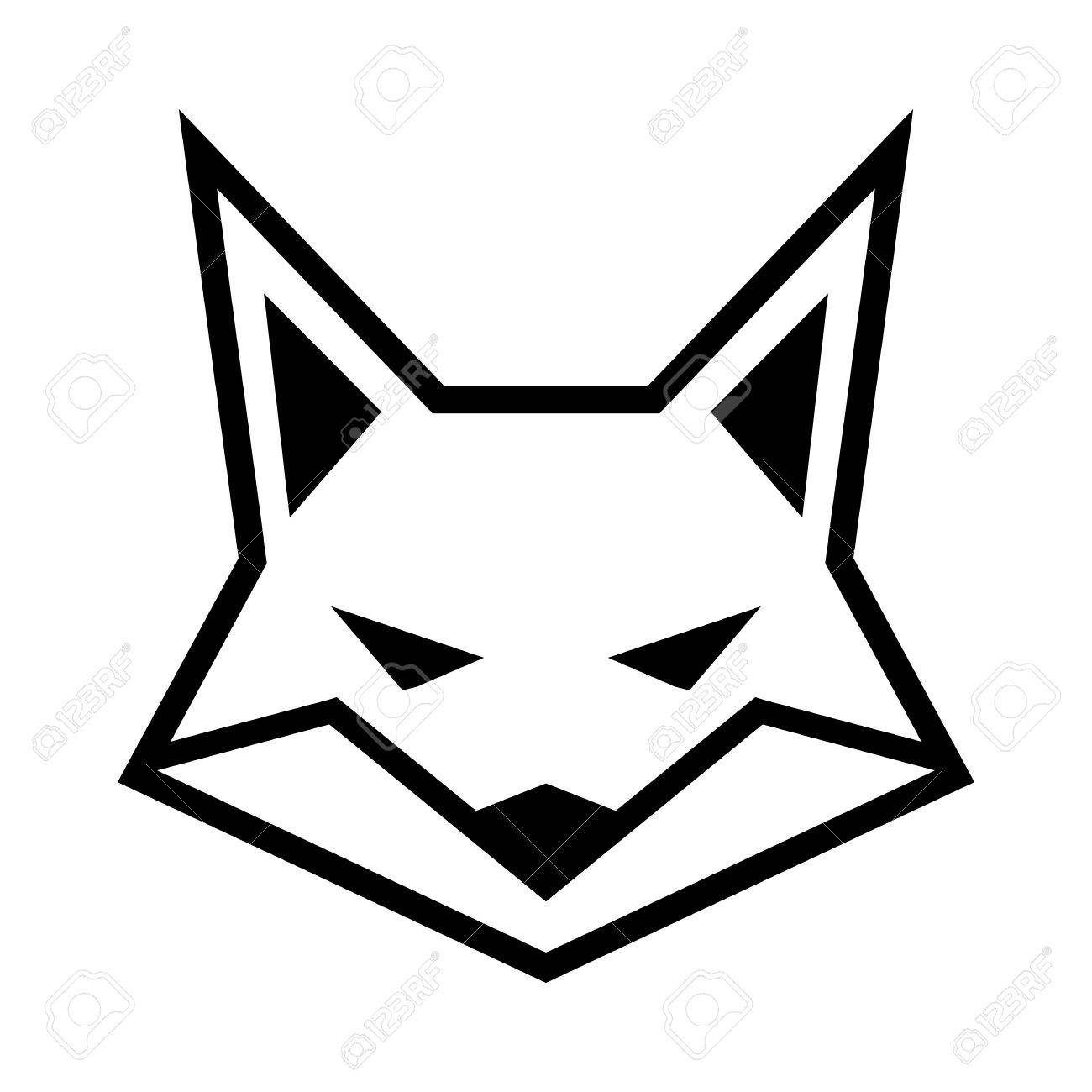 fox face logo vector