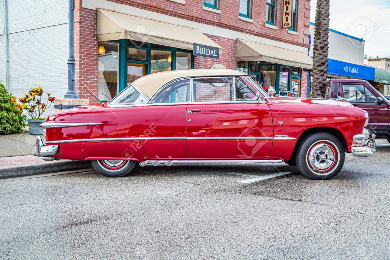 New Smyrna Beach Fl August 12 17 1951 Ford Victoria At The Canal Street Car Show Stock Photo Picture And Royalty Free Image Image