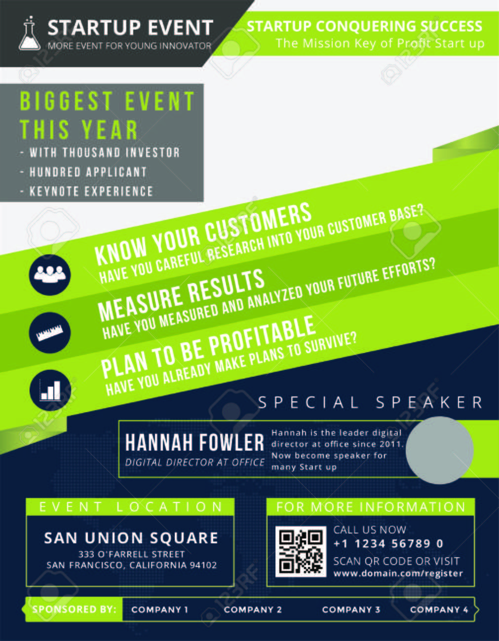 startup event flyer is the modern flyer for you to invite people