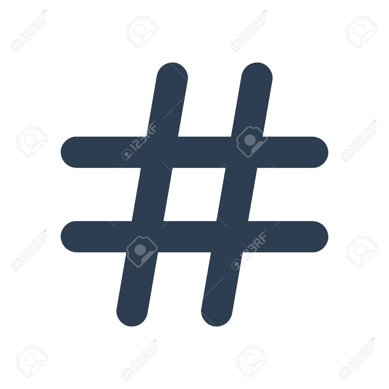 白い背景に黒のハッシュタグアイコン。 のイラスト素材・ベクタ