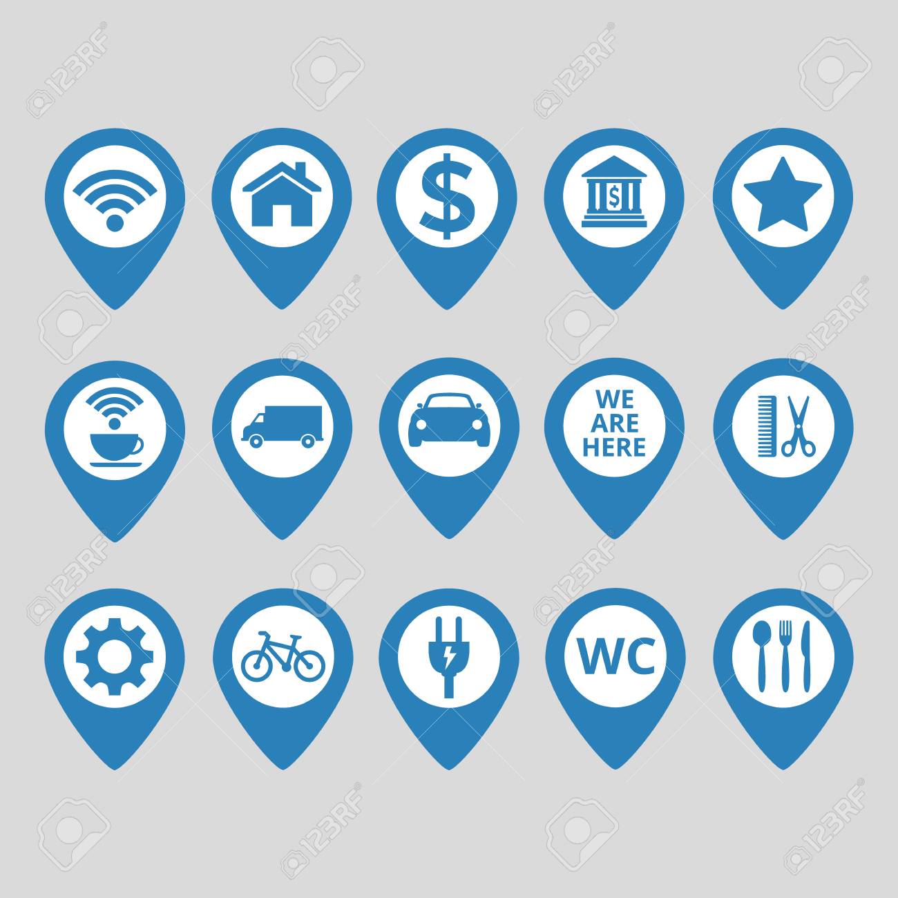 map pin location icons