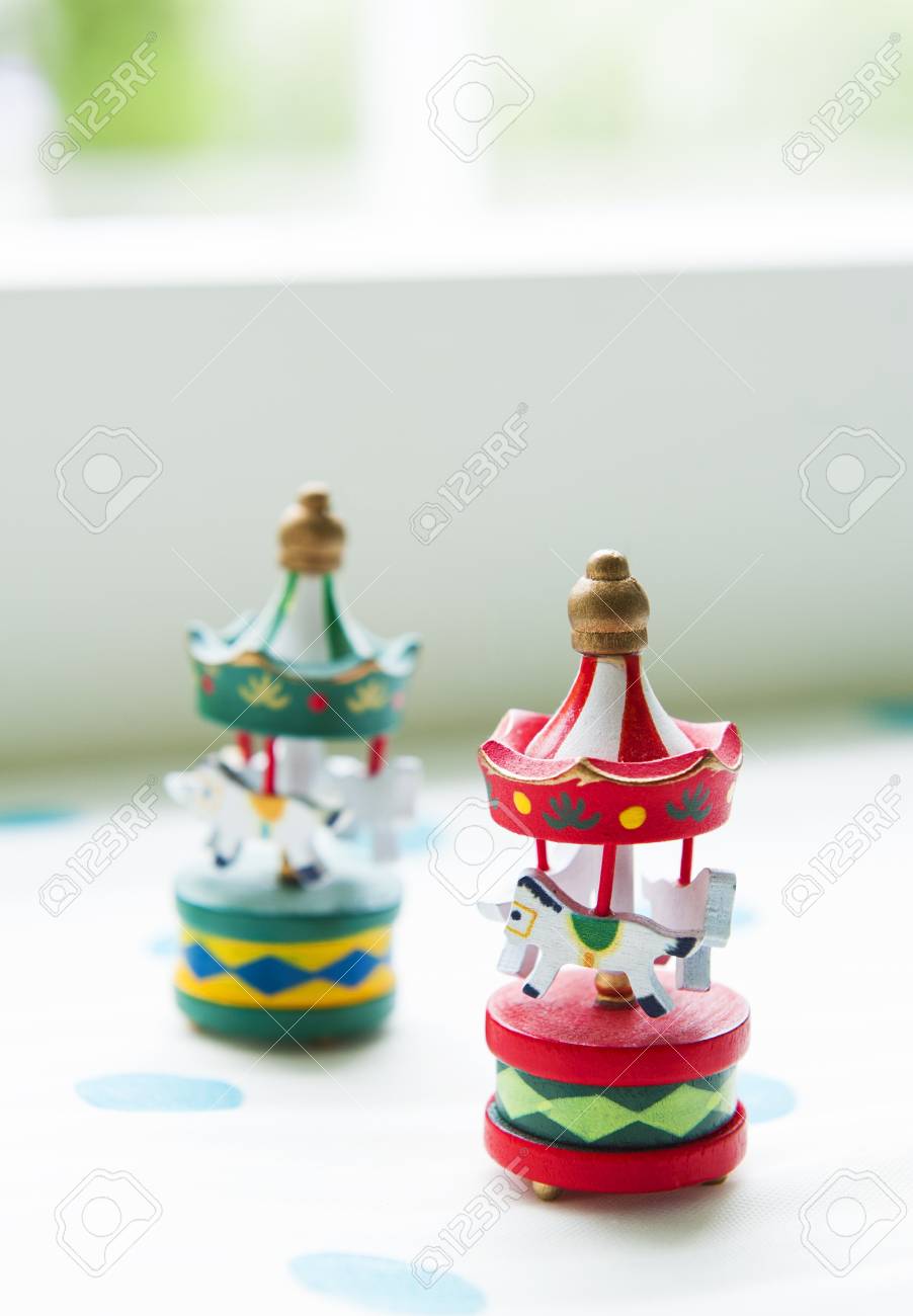 wooden toy carousel