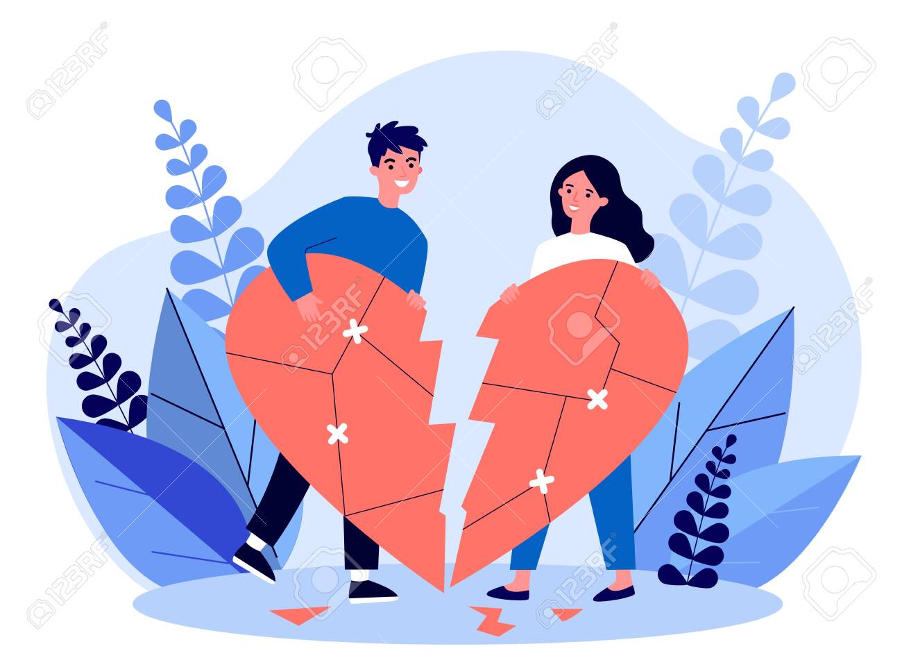 Pareja Sonriente Restaurando La Ilustración De Vector Plano De Corazón Roto. Hombre Y Mujer Felices Resolviendo Problemas Y Devolviendo Su Amor esposa 1300x961 imagen Pareja Sonriente Restaurando La Ilustración De Vector Plano De Corazón Roto. Hombre Y Mujer Felices Resolviendo Problemas Y Devolviendo Su Amor