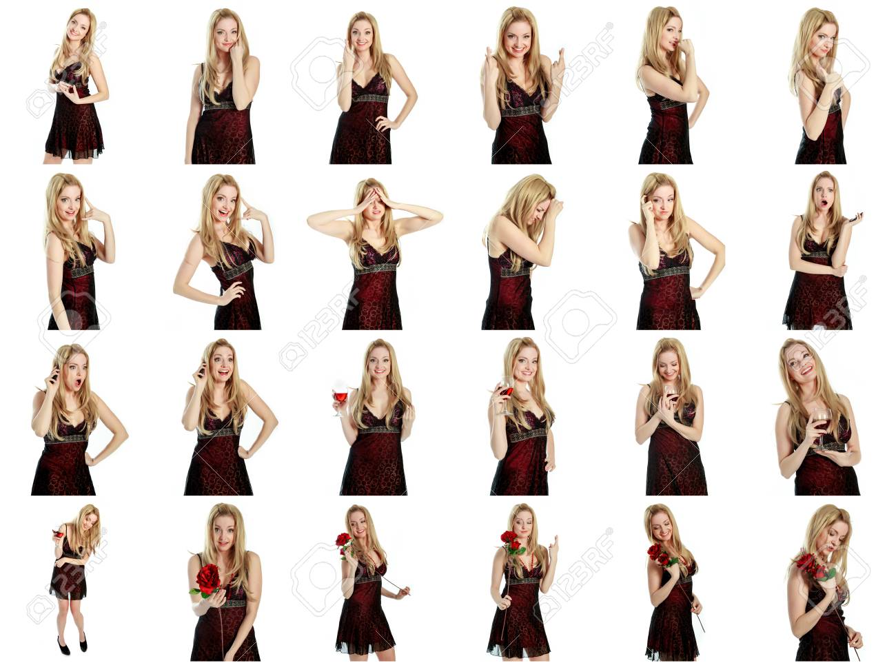 Collage of different facial expressions - 41004674 Collage of different facial expressions - 41004674