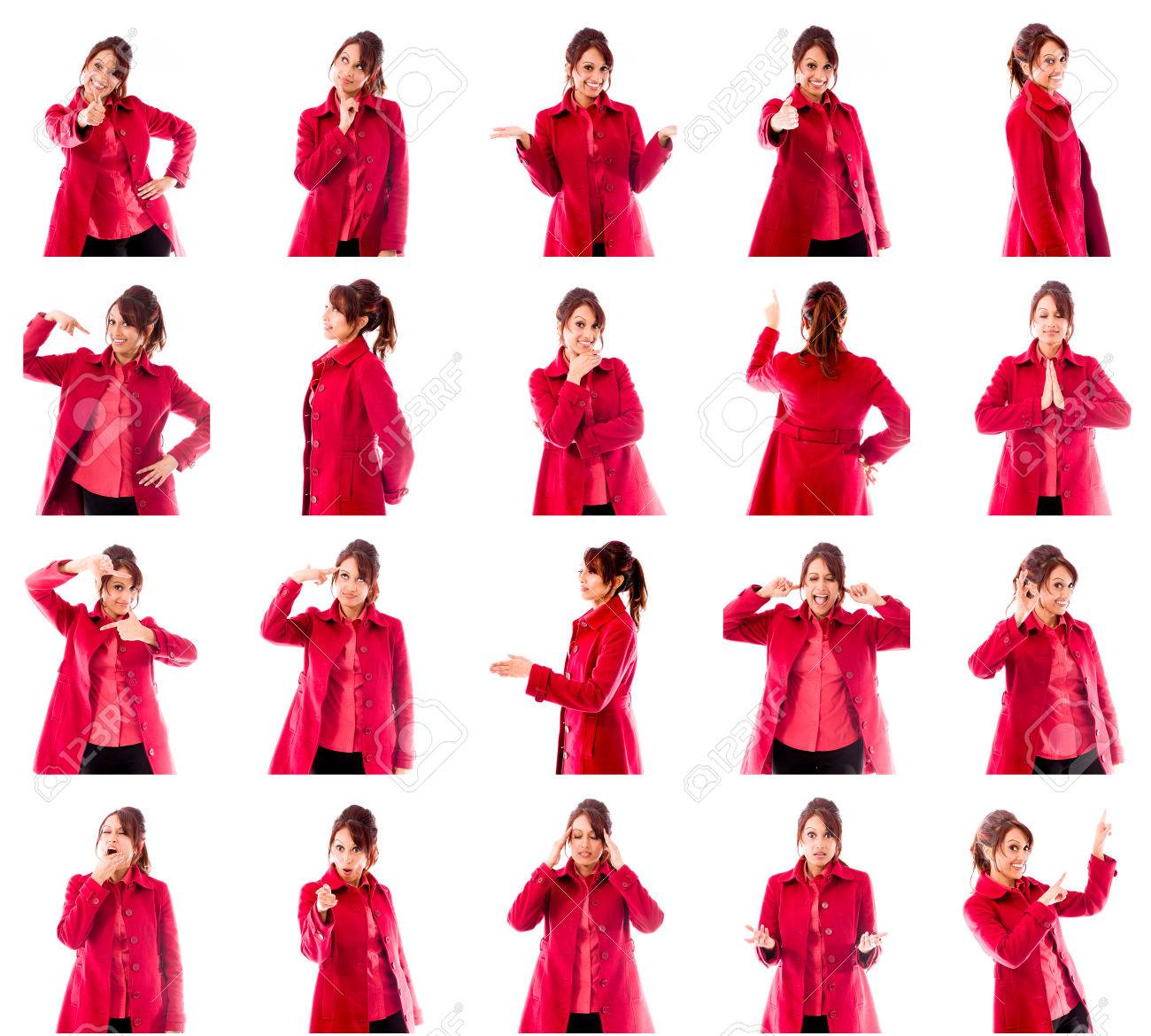 Collage of different facial expressions - 41010359 Collage of different facial expressions - 41010359