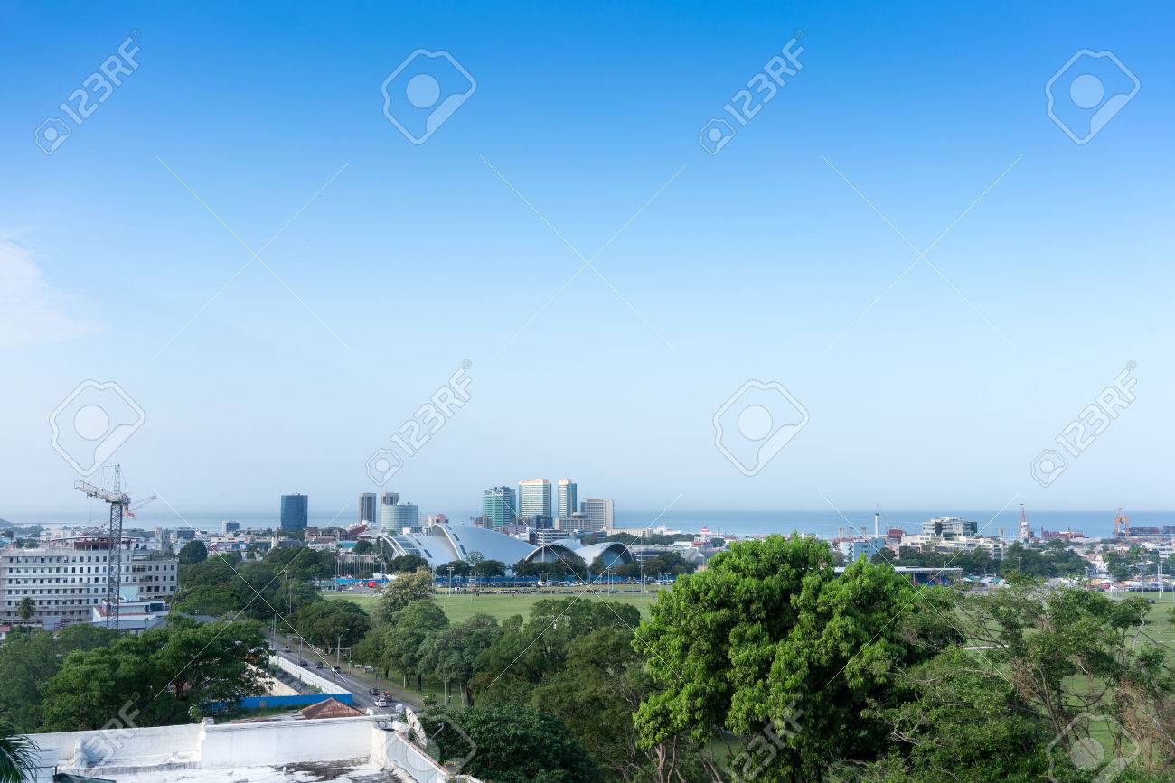 Skyline in city at seaside, Trinidad, Trinidad And Tobago - 51447650 Skyline in city at seaside, Trinidad, Trinidad And Tobago - 51447650