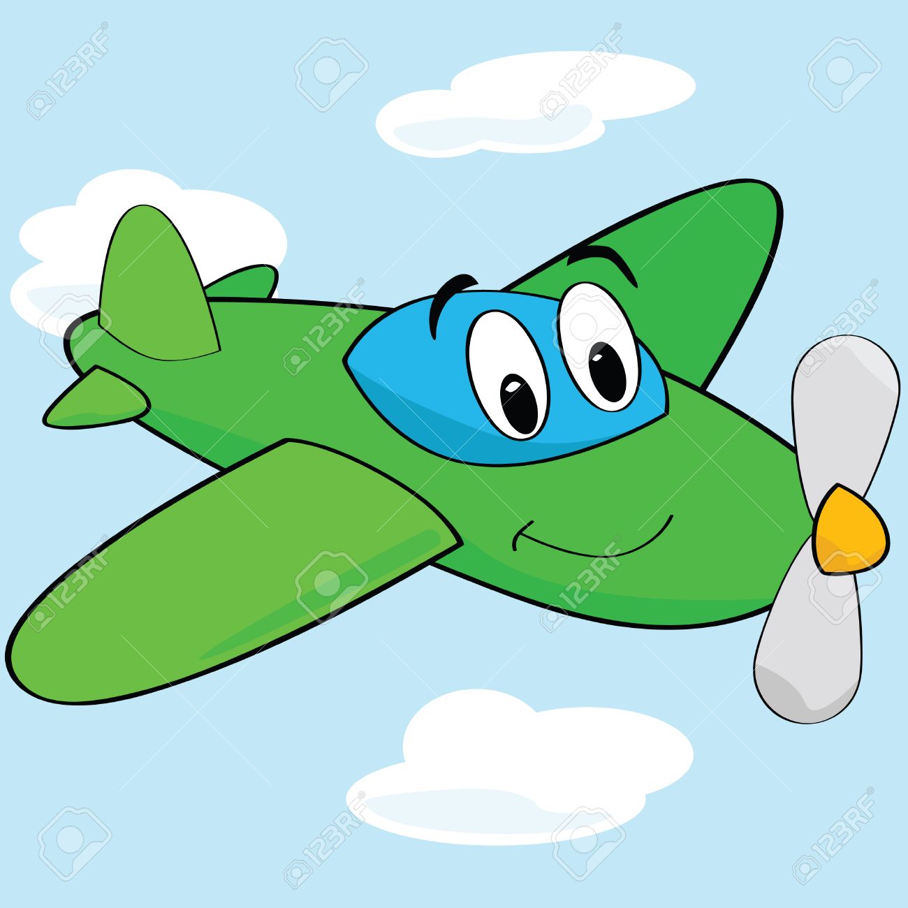 Cartoon Illustration Of A Cute Airplane With A Smiling Face Royalty Free  SVG, Cliparts, Vectors, and Stock Illustration. Image 7420066., image size:1300x1300