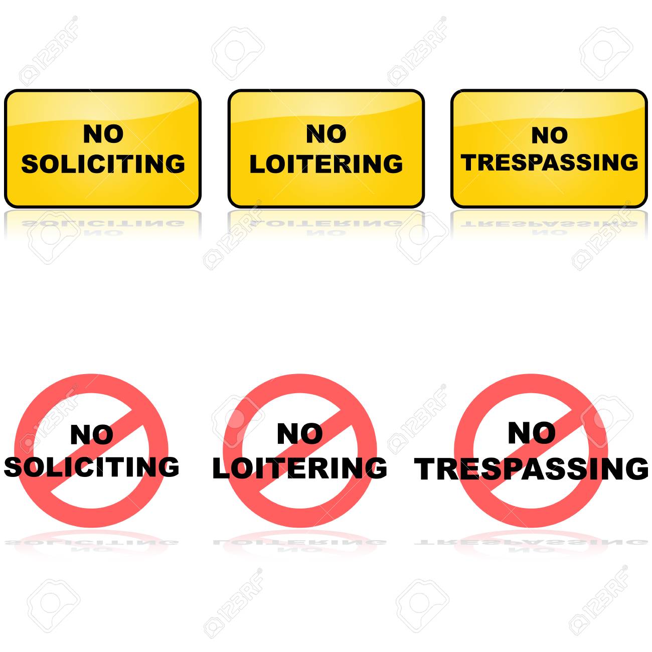 set-of-signs-for-no-loitering-soliciting-or-trespassing-royalty-free-svg-cliparts-vectors-and-stock-illustration-image-26379016 for Free Printable No Loitering Signs Set Of Signs For No Loitering, Soliciting Or Trespassing Royalty Free SVG, Cliparts, Vectors, and Stock Illustration. Image 26379016. for Free Printable No Loitering Signs