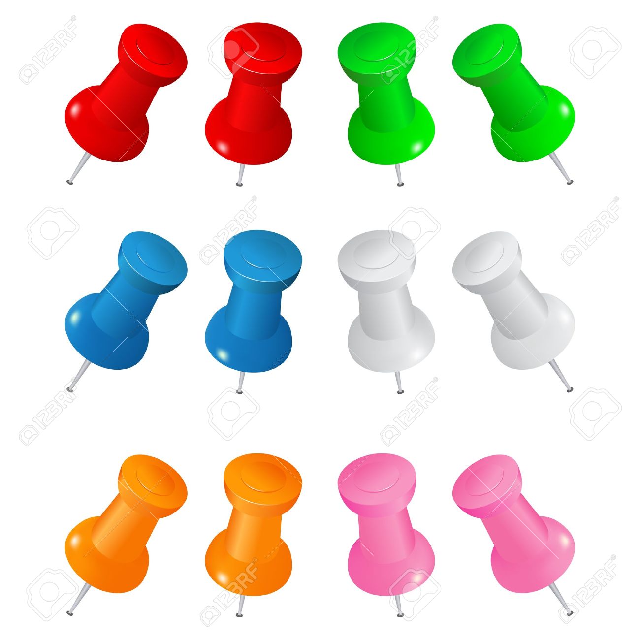 Push Pins Royalty Free Cliparts Vectors And Stock Illustration Image