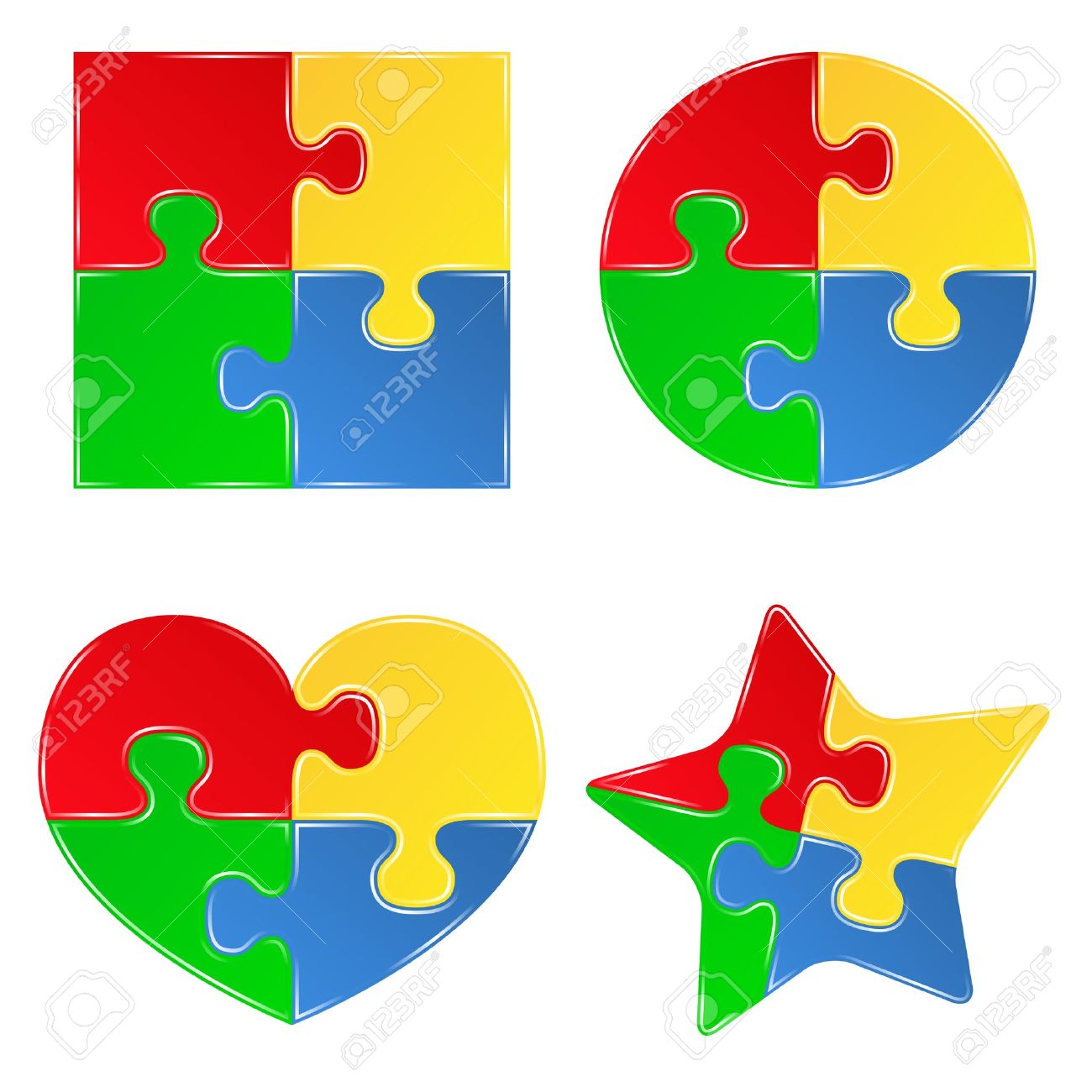 shapes of jigsaw puzzle pieces royalty free cliparts vectors and puzzle piece shapes