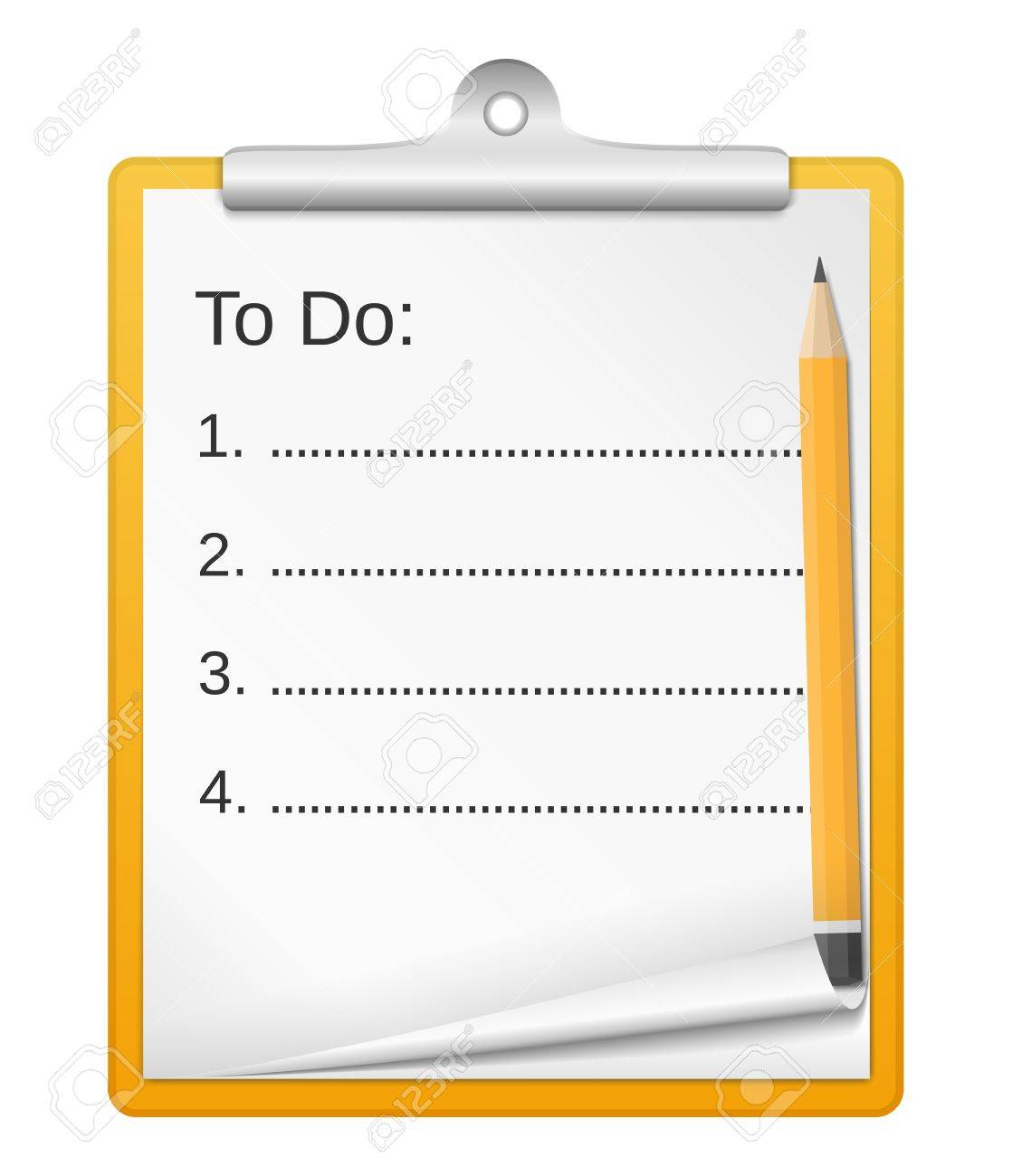 Clipboard With Todo List Royalty Free Cliparts Vectors And Stock Illustration Image