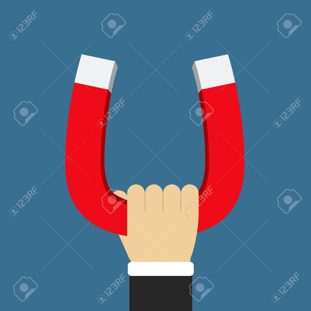 ハンド マグネット フラット デザイン ベクトル Eps10 イラスト のイラスト素材 ベクタ Image