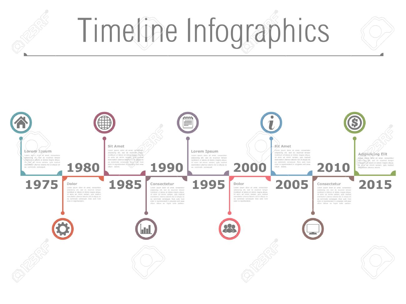 horizontal timeline infographics royalty free cliparts vectors and timeline infographic horizontal