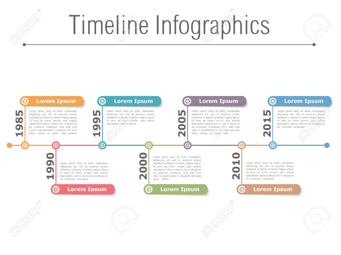 timeline infographics design template process diagram royalty free