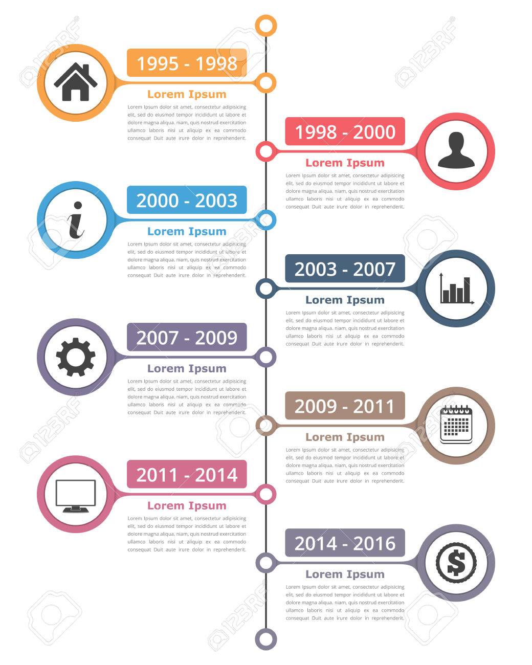timeline vertical template
