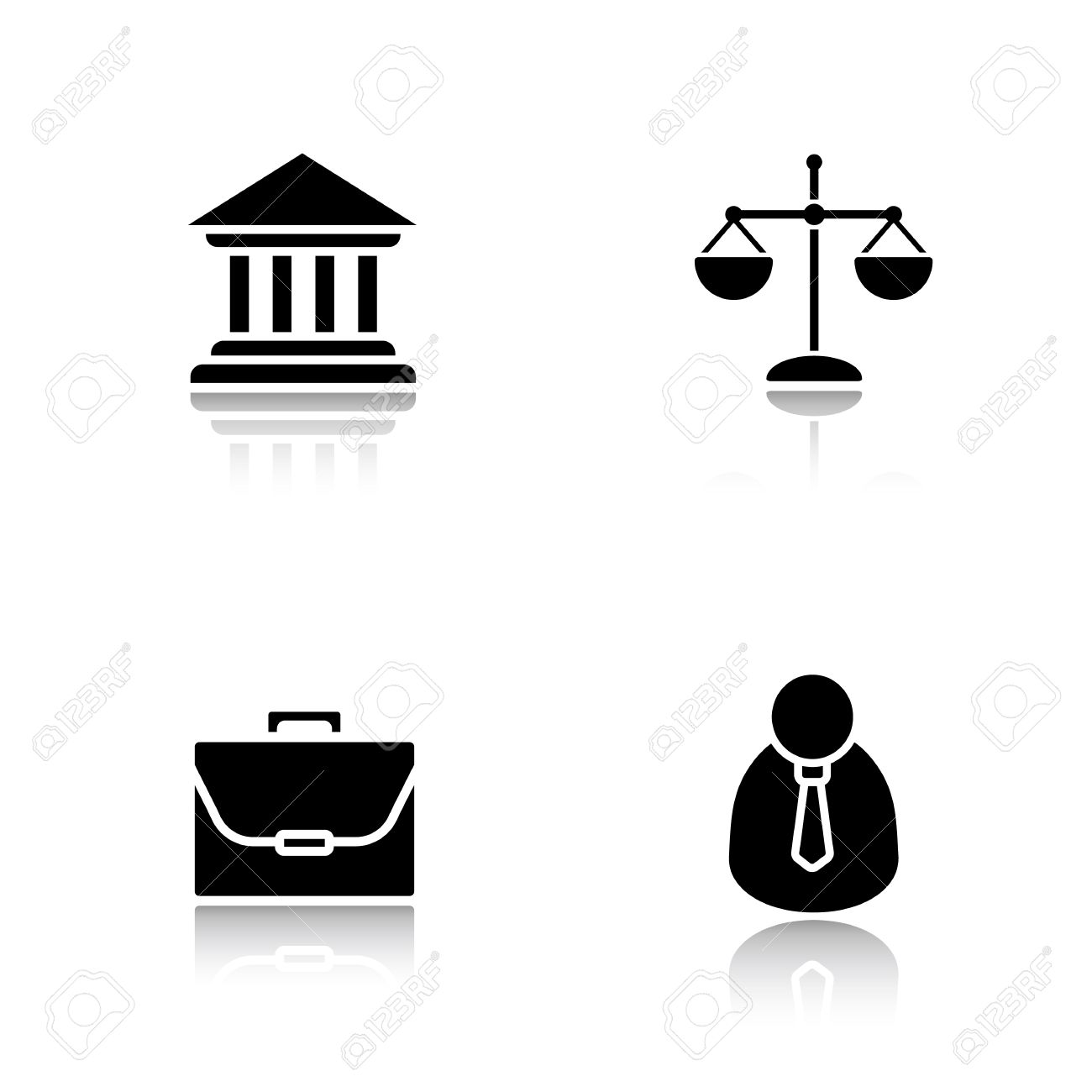 Loi Drop Icones D Ombre Fixes Palais De Justice Et De Balance De