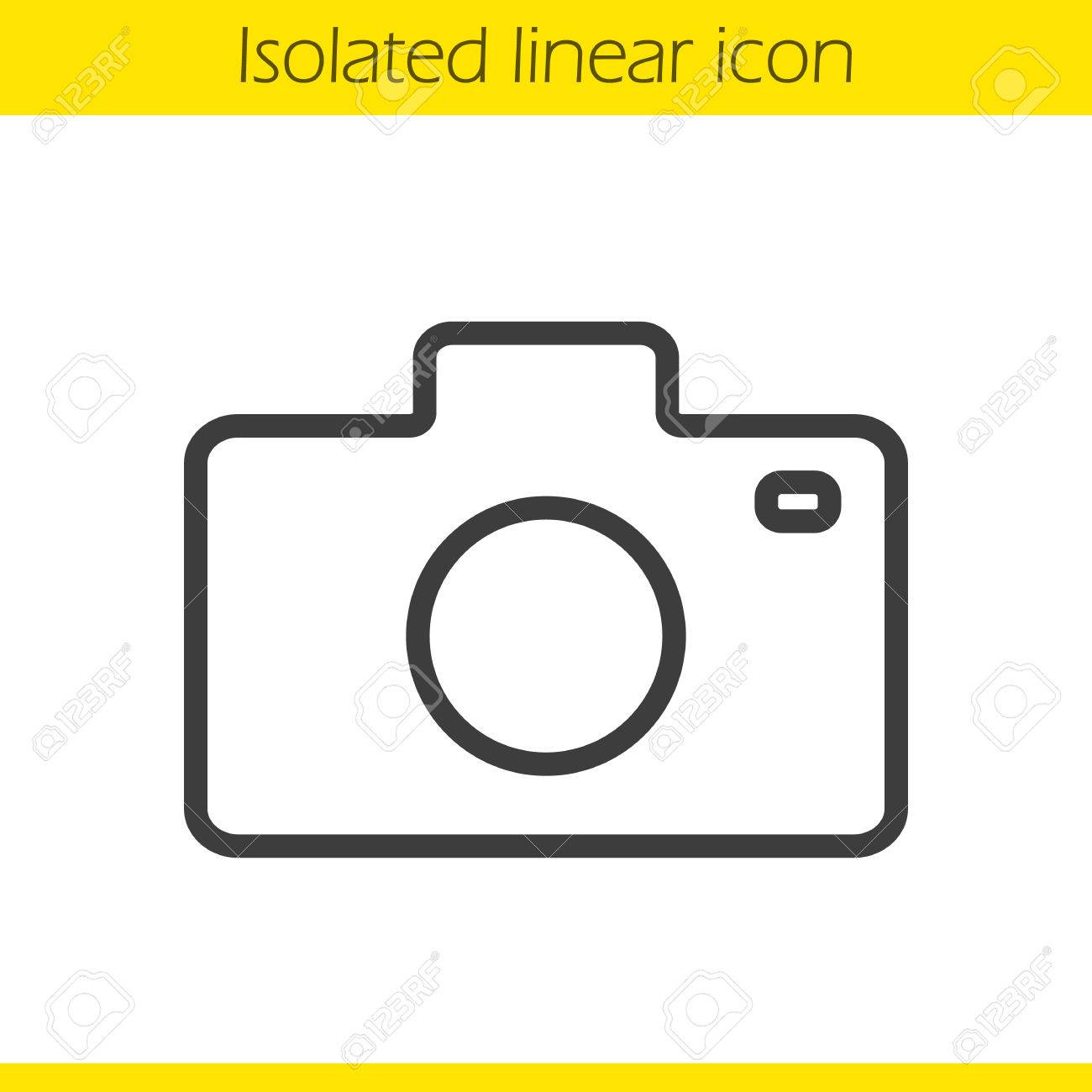camera linear icon photographer