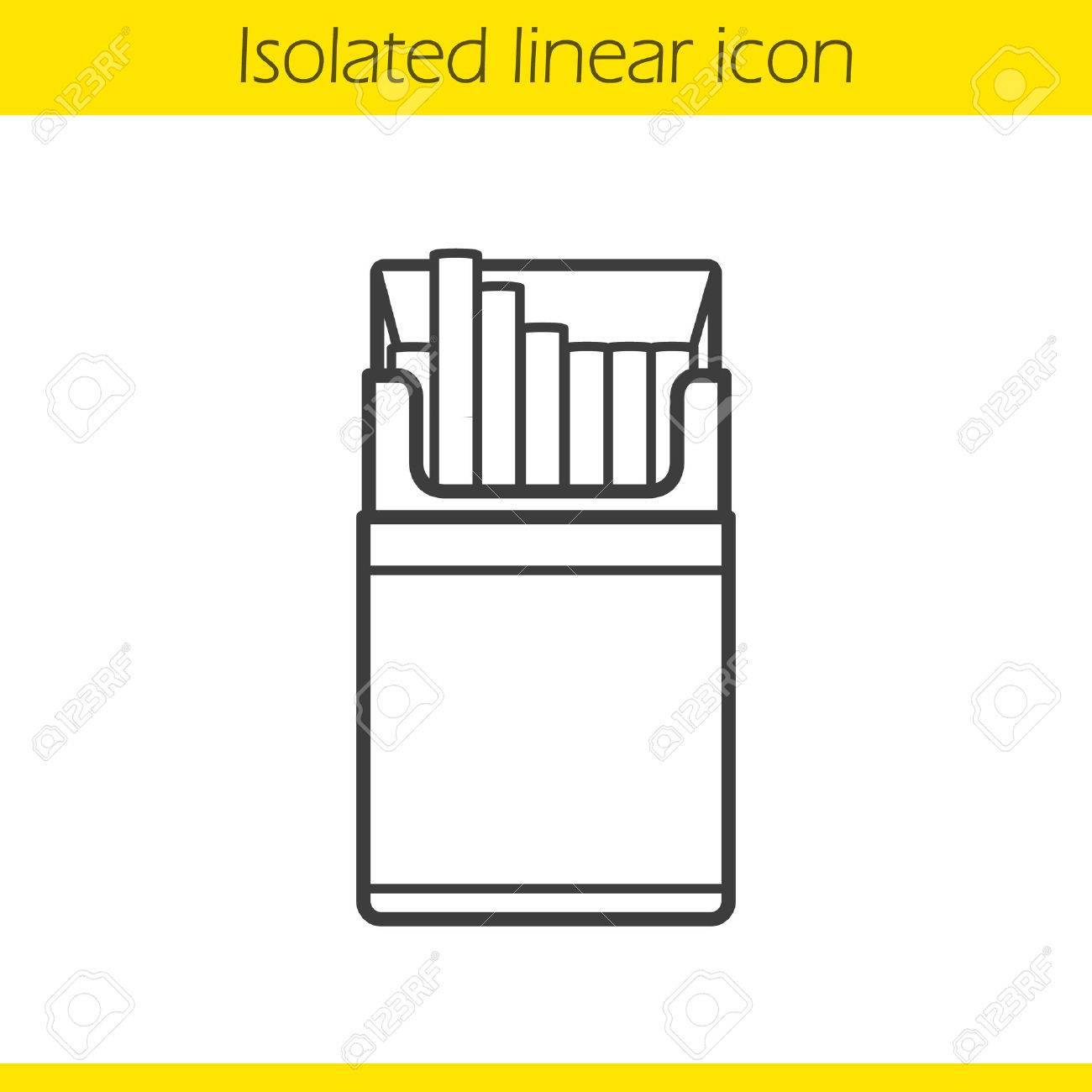 Open Cigarette Pack Linear Icon Thin Line Illustration Contour Royalty Free Cliparts Vectors And Stock Illustration Image 63320707
