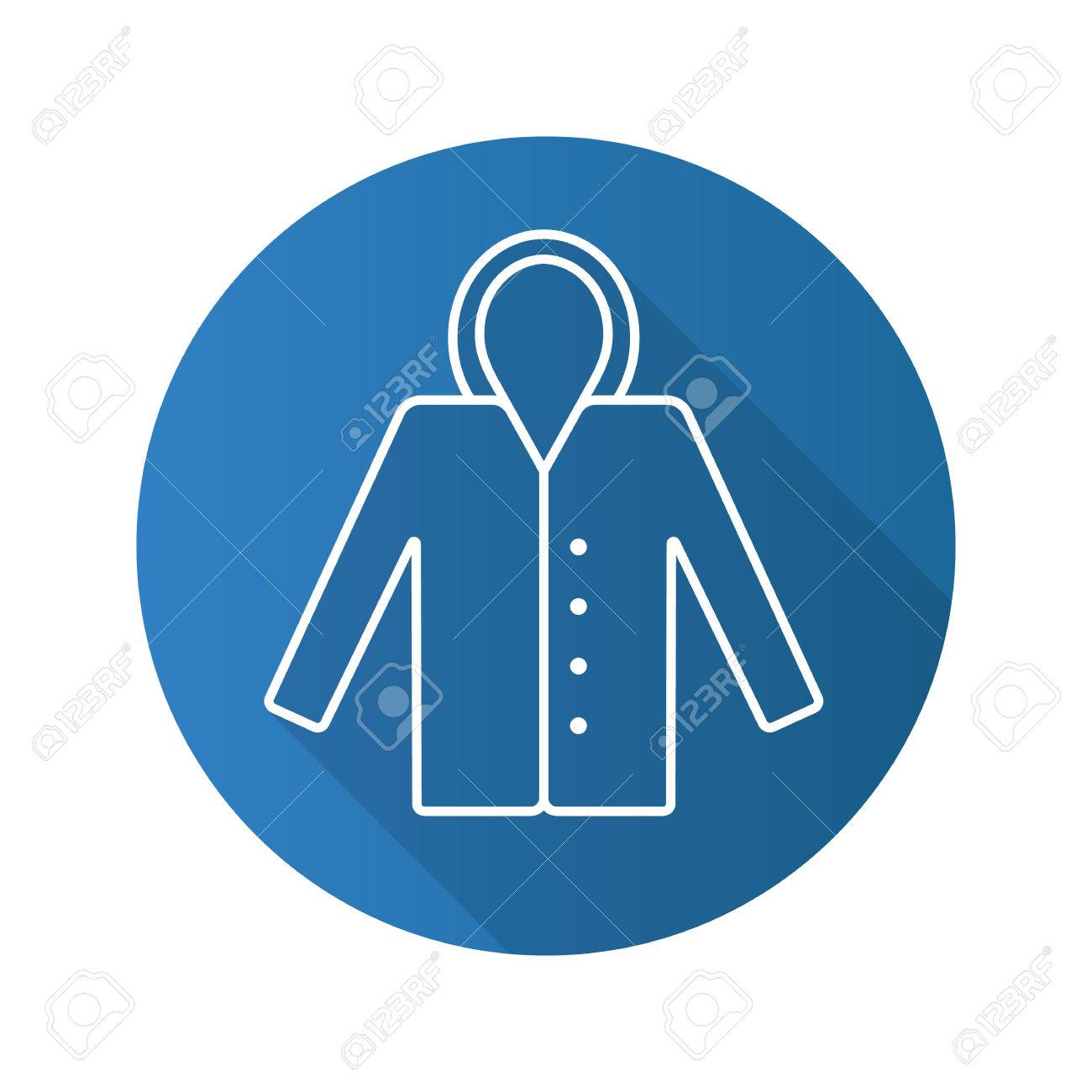 Icône Imperméable Linéaire Grandissime Plat. Manteau Icône De Plat Linéaire Grandissime Manteau Homme. Veste