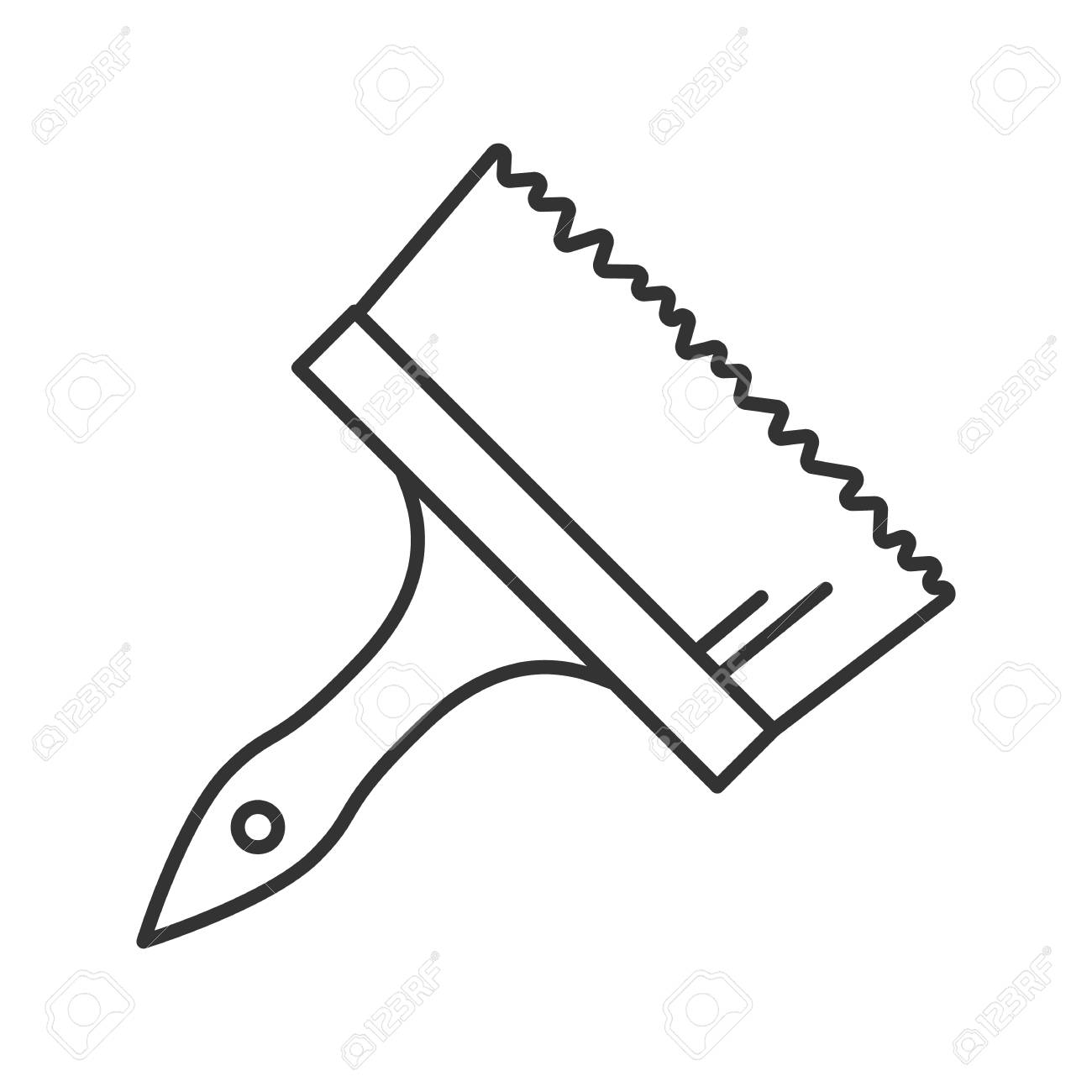 Big Paint Brush Linear Icon Construction Tool Thin Line