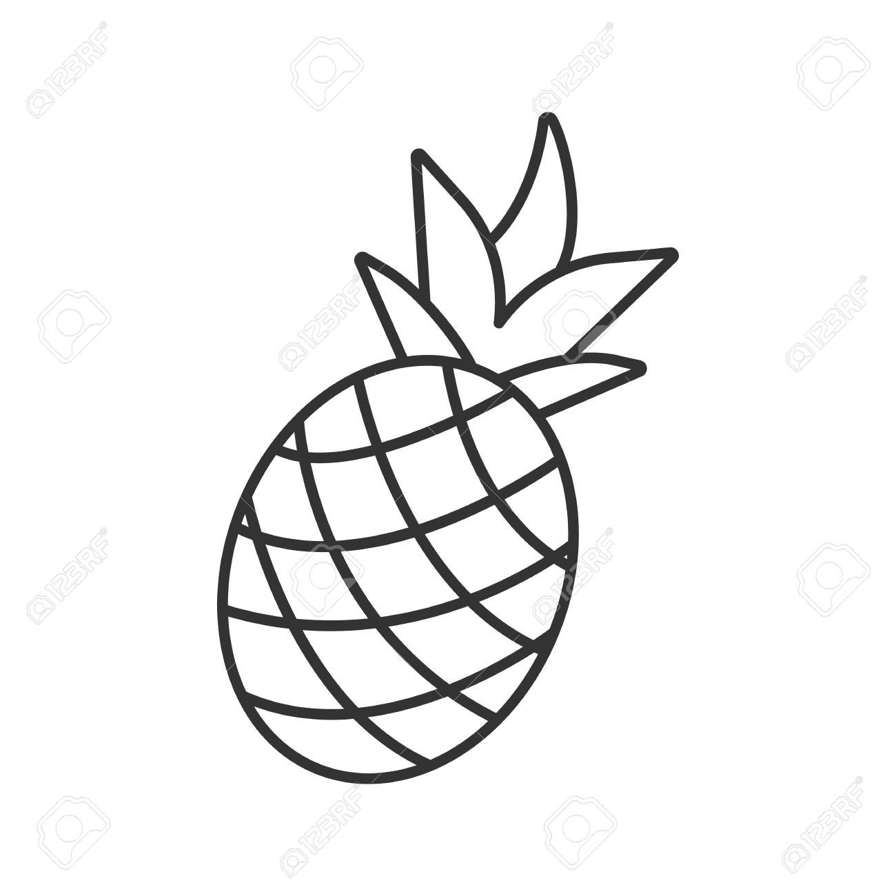 ananas tekening - 8 Ananas Lineaire Pictogram. Dunne Lijn Illustratie. Ananas. Contour Symbool. Vector Geïsoleerde Omtrek Tekening Royalty Vrije SVG, Cliparts, Vectoren, En Stock Illustratie. Image