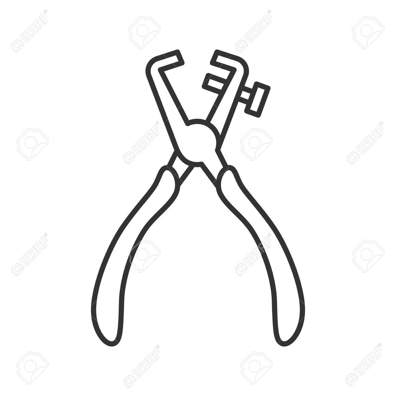 Stripping Tool Linear Icon. Thin Line Illustration. Wire Stripper. Contour  Symbol. Vector Isolated Outline Drawing Royalty Free SVG, Cliparts,  Vectors, And Stock Illustration. Image 93335533.
