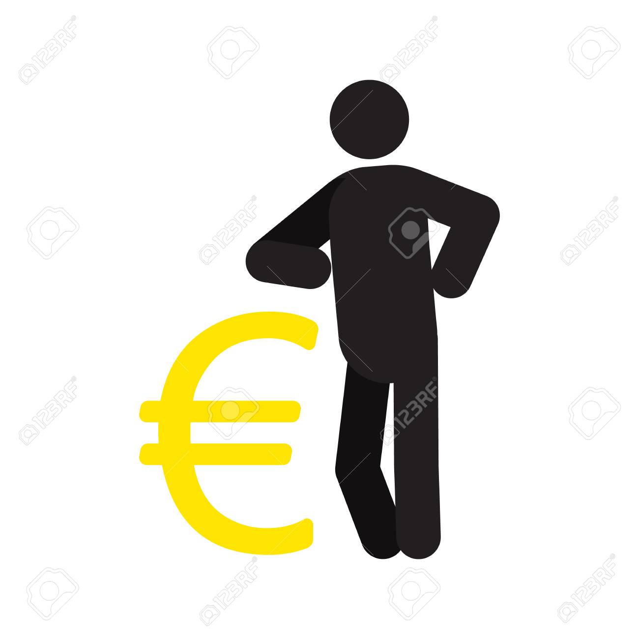 O Homem Se Inclina No Icone Da Silhueta Do Sinal Do Iene Empresario Analista Economista Financeiro Comerciante Gerente Pessoa Bem Sucedida E Confiante Ilustracao Vetorial Isolada Ilustraciones Vectoriales Clip Art Vectorizado Libre