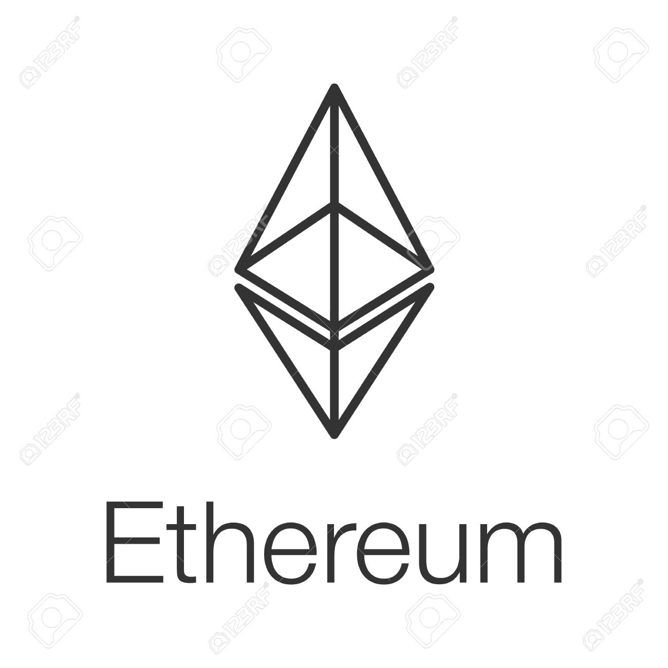 이더 리움 동전 선형 아이콘입니다. 컨투어 기호. 암호 화폐. 채광. 얇은 선 그림. 고립 된 벡터 개요 그리기 로열티 무료 사진,  그림, 이미지 그리고 스톡포토그래피. Image 95248194