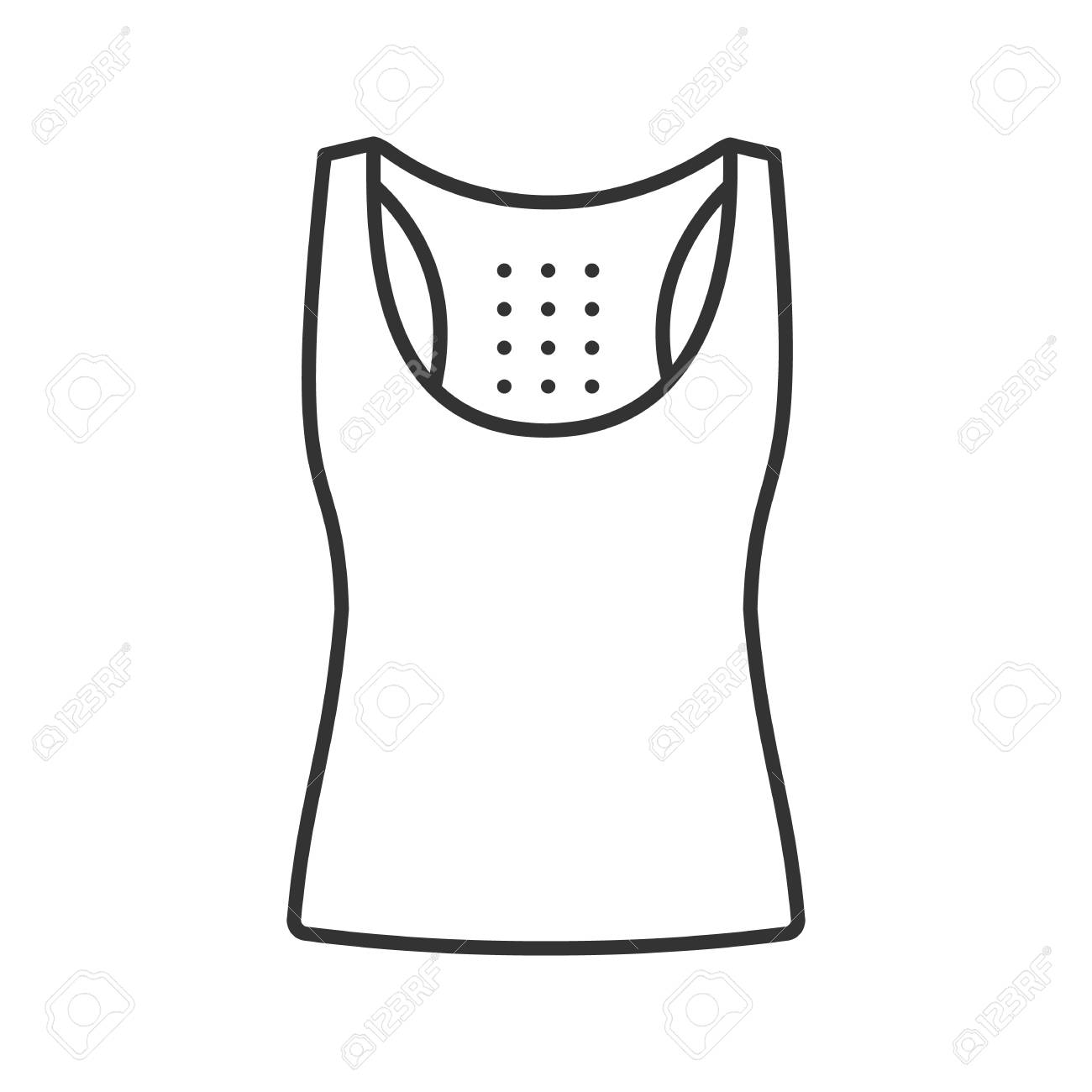 sleeveless t shirt outline