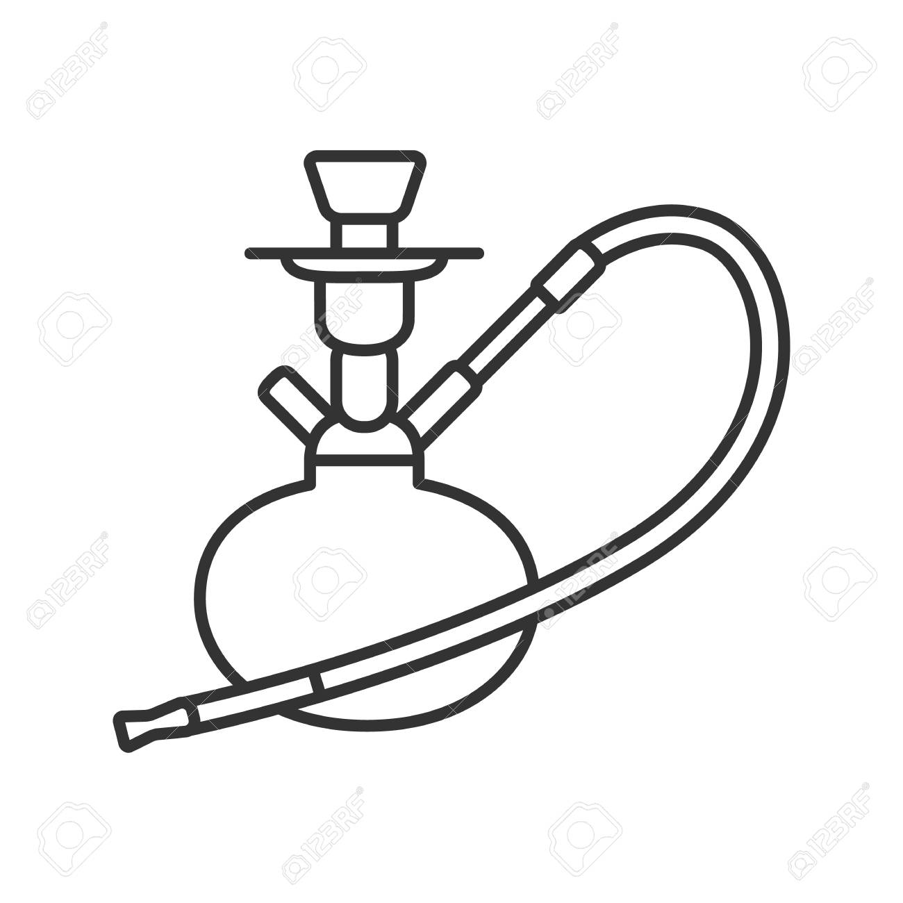 Hookah Linear Icon Thin Line Illustration Nargile Contour Symbol Vector Isolated Outline Drawing Royalty Free Cliparts Vectors And Stock Illustration Image