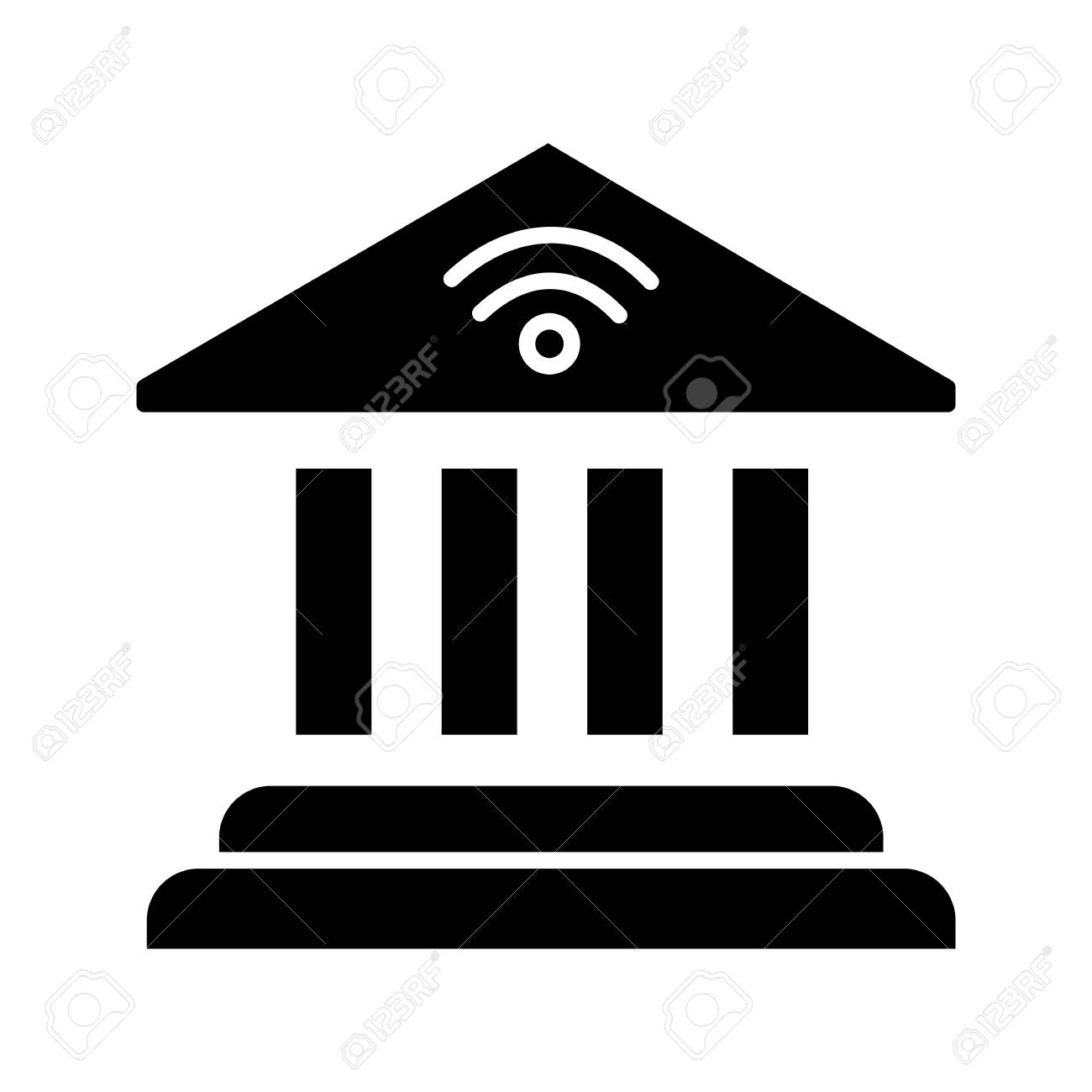 Online Banking Glyph Icon Account Balance E Payment Bank Building Silhouette Symbol Negative Space Vector Isolated Illustration Royalty Free Cliparts Vectors And Stock Illustration Image 106880213