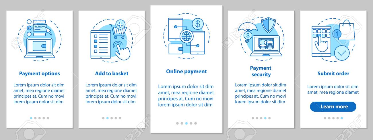 Online shopping onboarding mobile app page screen with linear concepts. Digital purchase. E-payment. Steps graphic instructions. UX, UI, GUI vector template with illustrations - 107800772 Online shopping onboarding mobile app page screen with linear concepts. Digital purchase. E-payment. Steps graphic instructions. UX, UI, GUI vector template with illustrations - 107800772