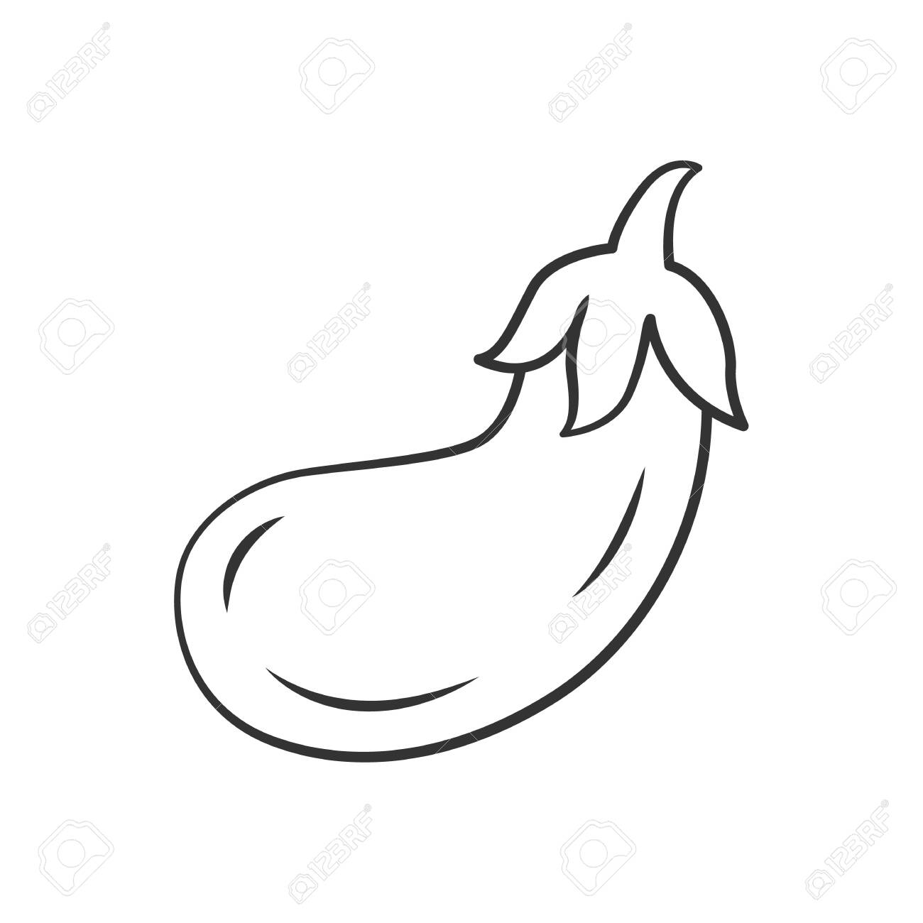 View Outline Picture Of Brinjal
