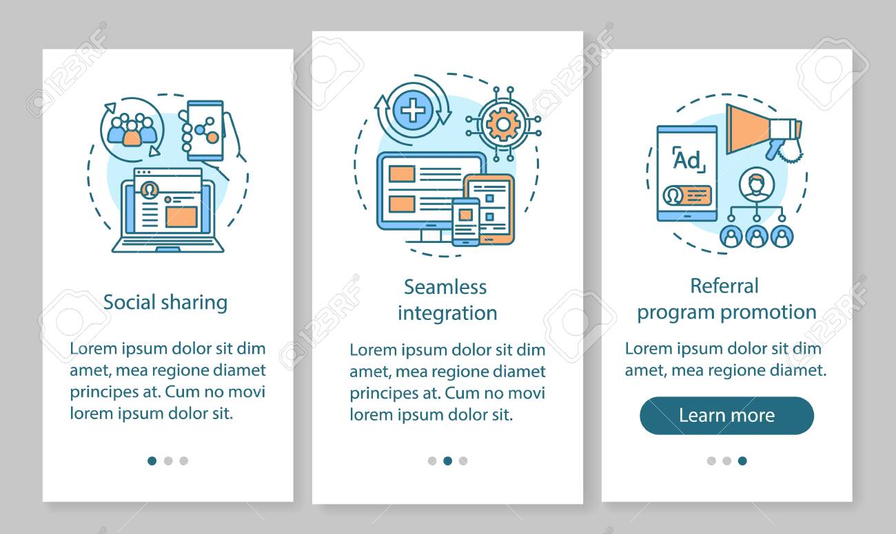 referral program key items onboarding mobile app page screen customer referral program template