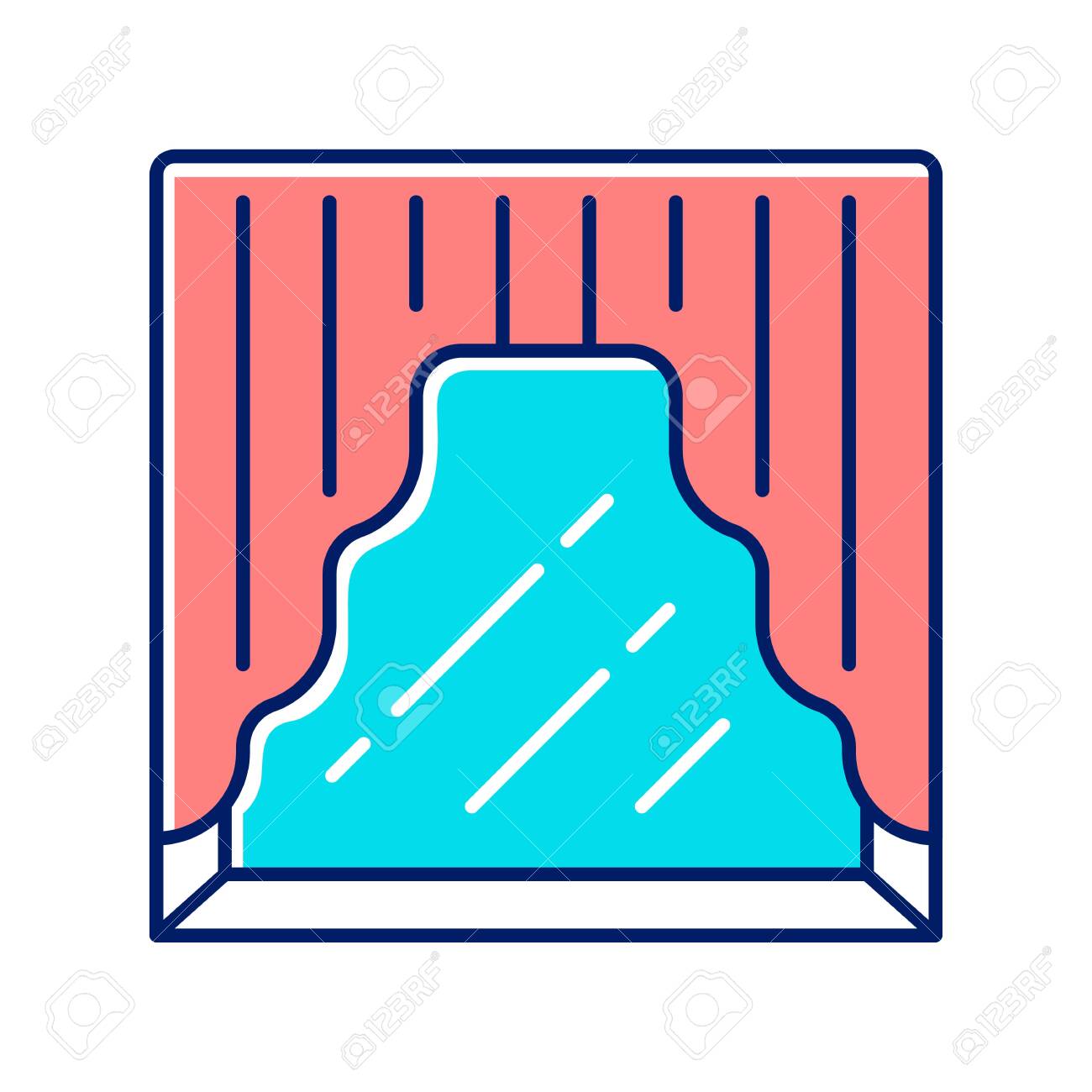 Swag Over Window Color Icon Curtains Pelmet Lambrequin Hanging